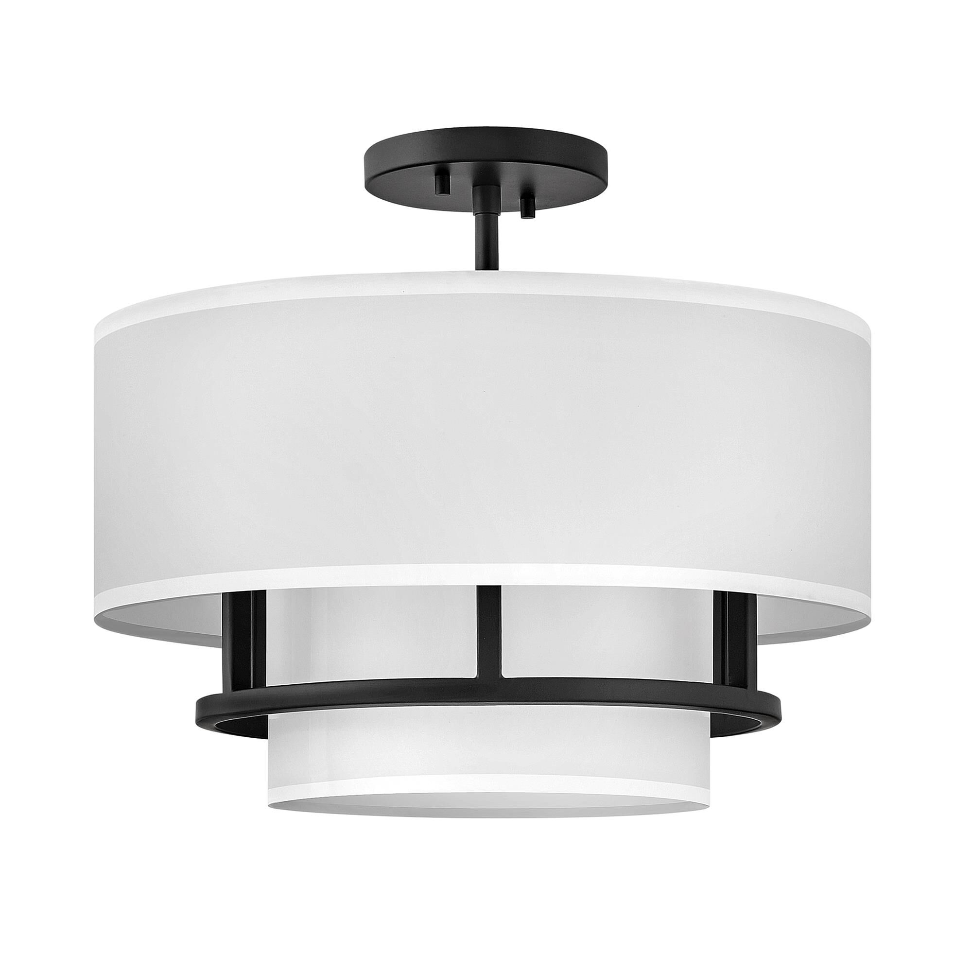 Graham 16 Inch 3 Light Semi Flush Mount,