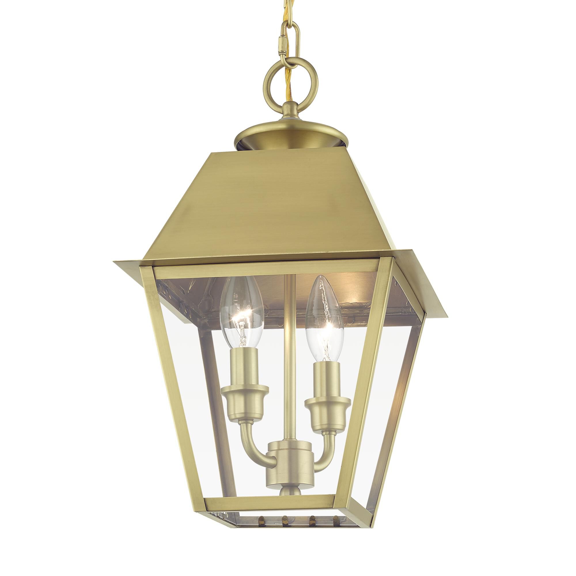Wentworth 15 Inch Tall 2 Light Outdoor Hanging Lantern by Livex Lighting