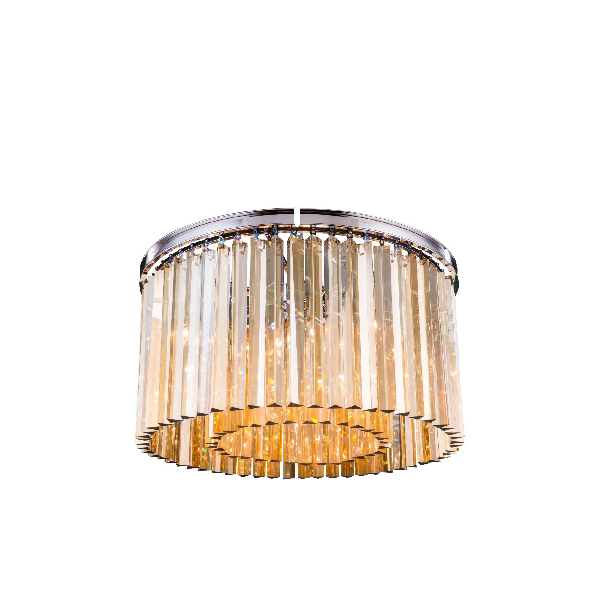 Shown in Polished Nickel finish and Royal Cut crystal and Golden Teak (Smoky) accent