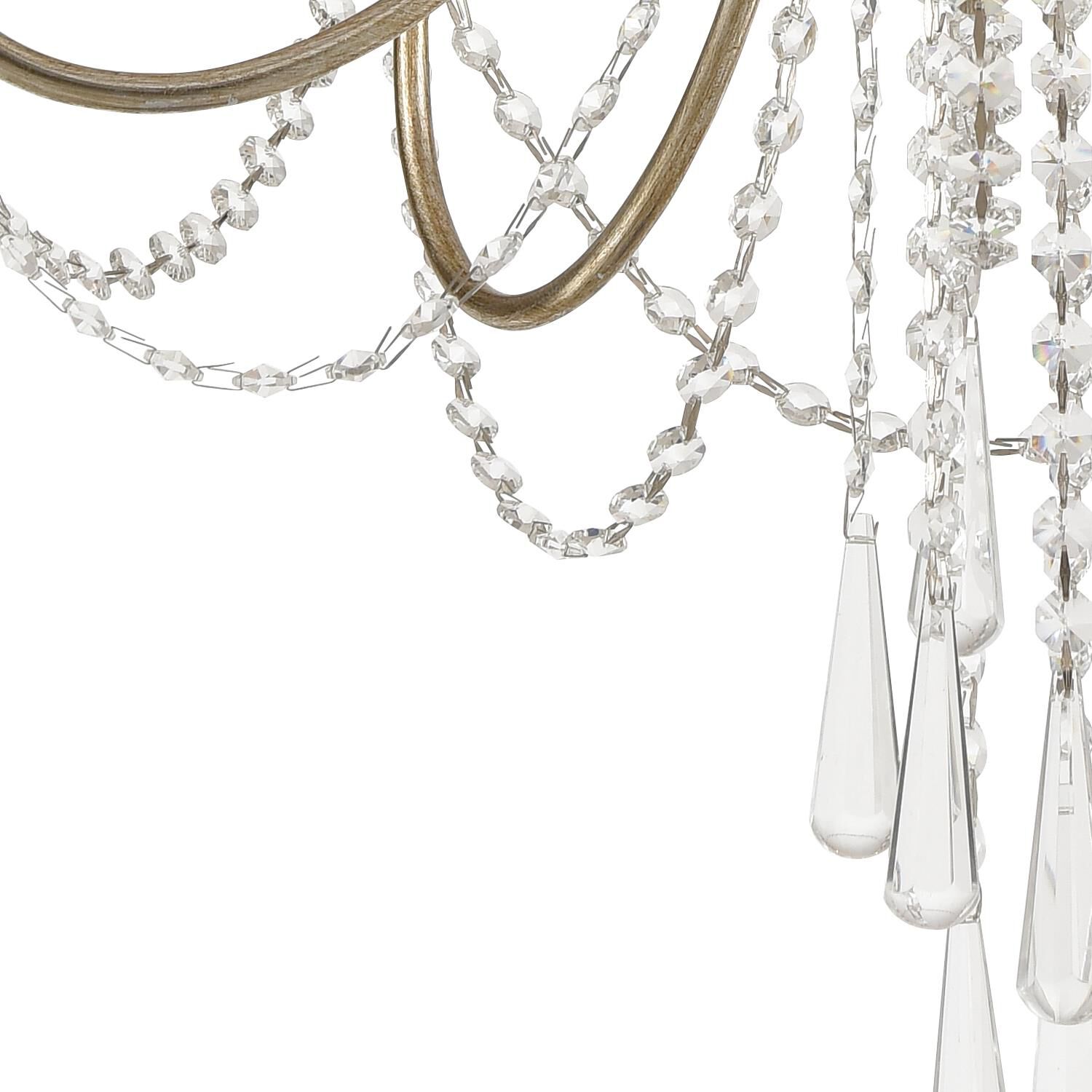 Shown in Antique Silver finish and Clear Hand Cut crystal