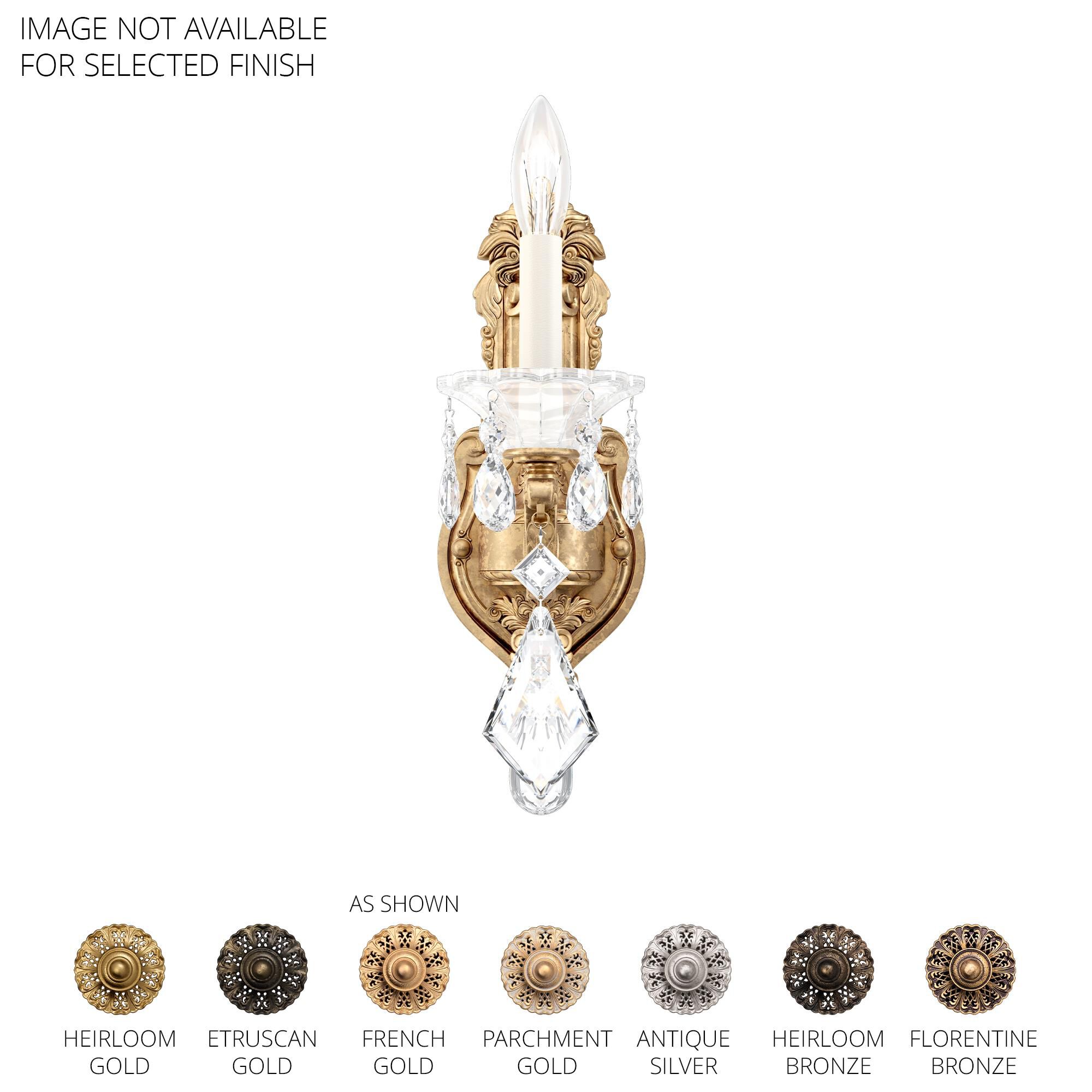 Shown in Etruscan Gold finish and Clear Radiance crystal