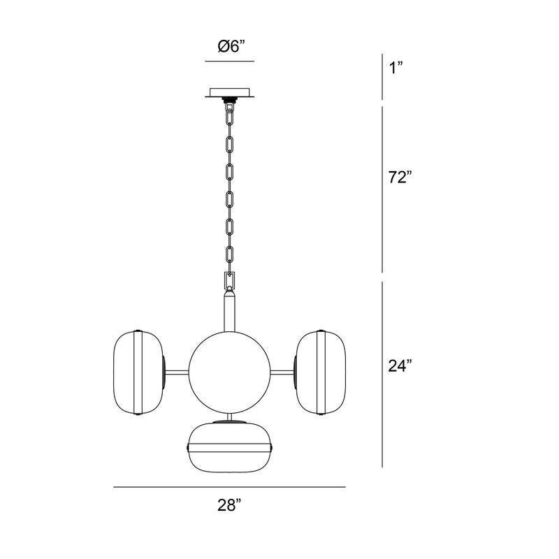 Nottingham Medium Chandelier by Eurofase Lighting