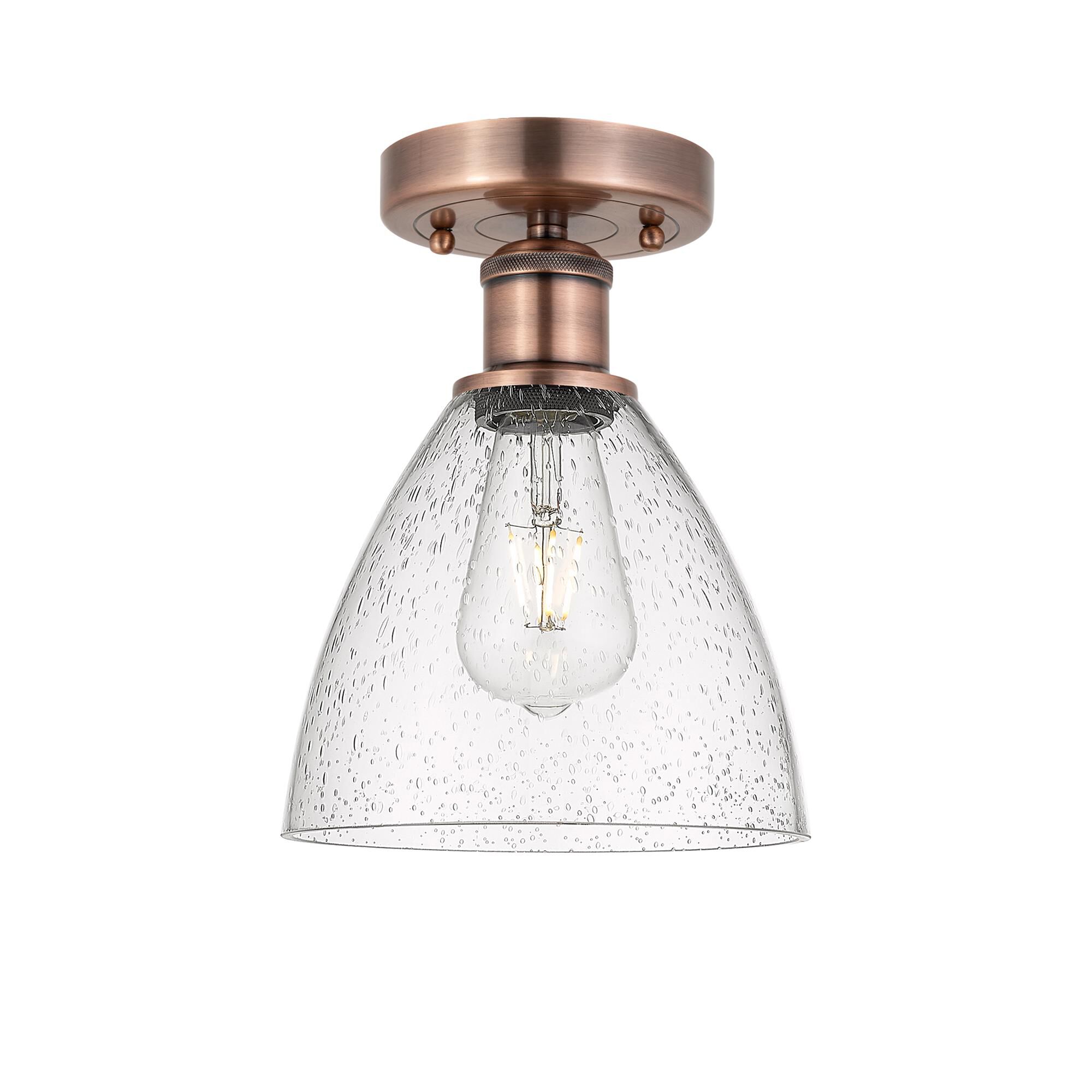 Bruno Marashlian Bristol Glass 7 Inch 1 Light Semi Flush Mount by Innovations Lighting