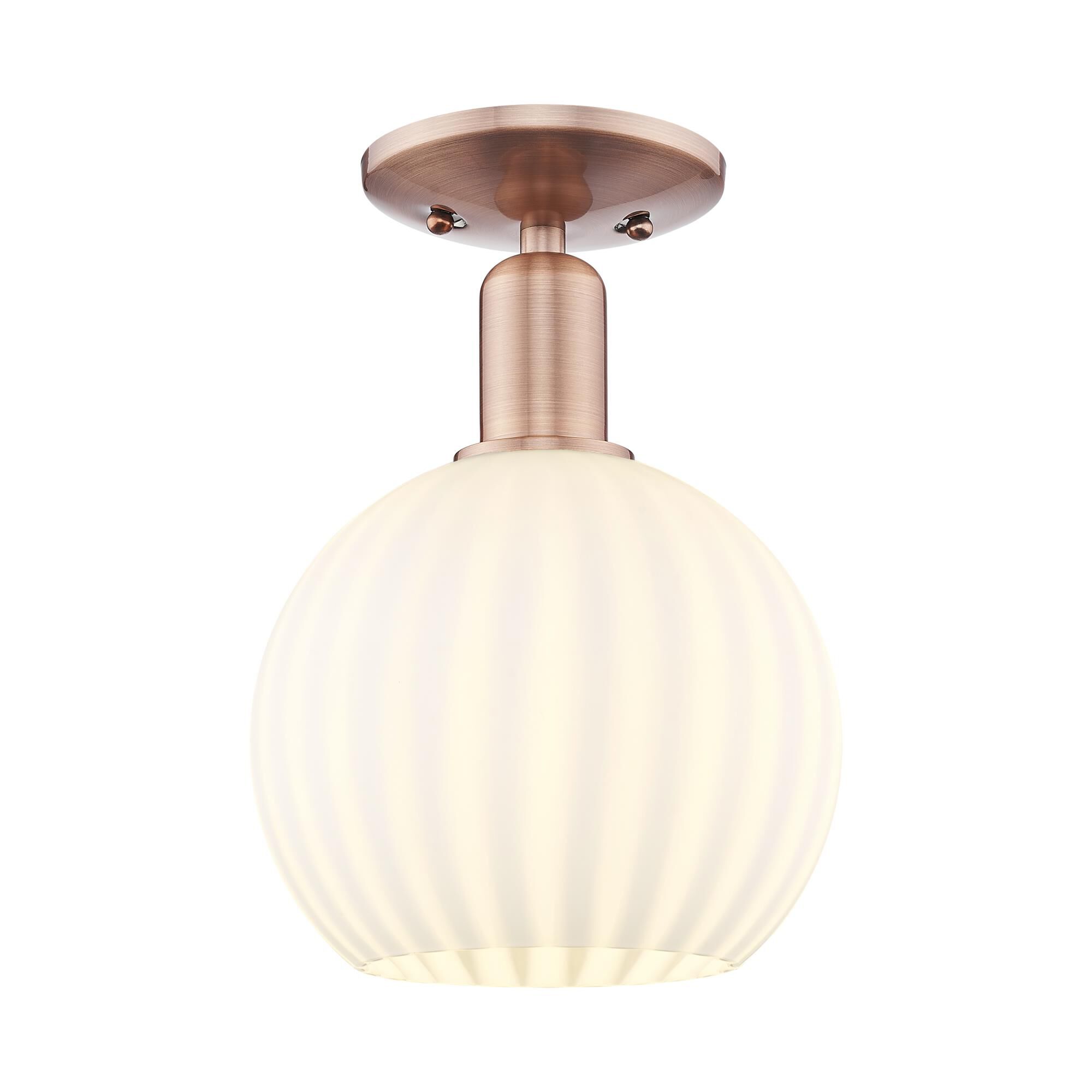 Bruno Marashlian White Venetian Semi Flush Mount by Innovations Lighting
