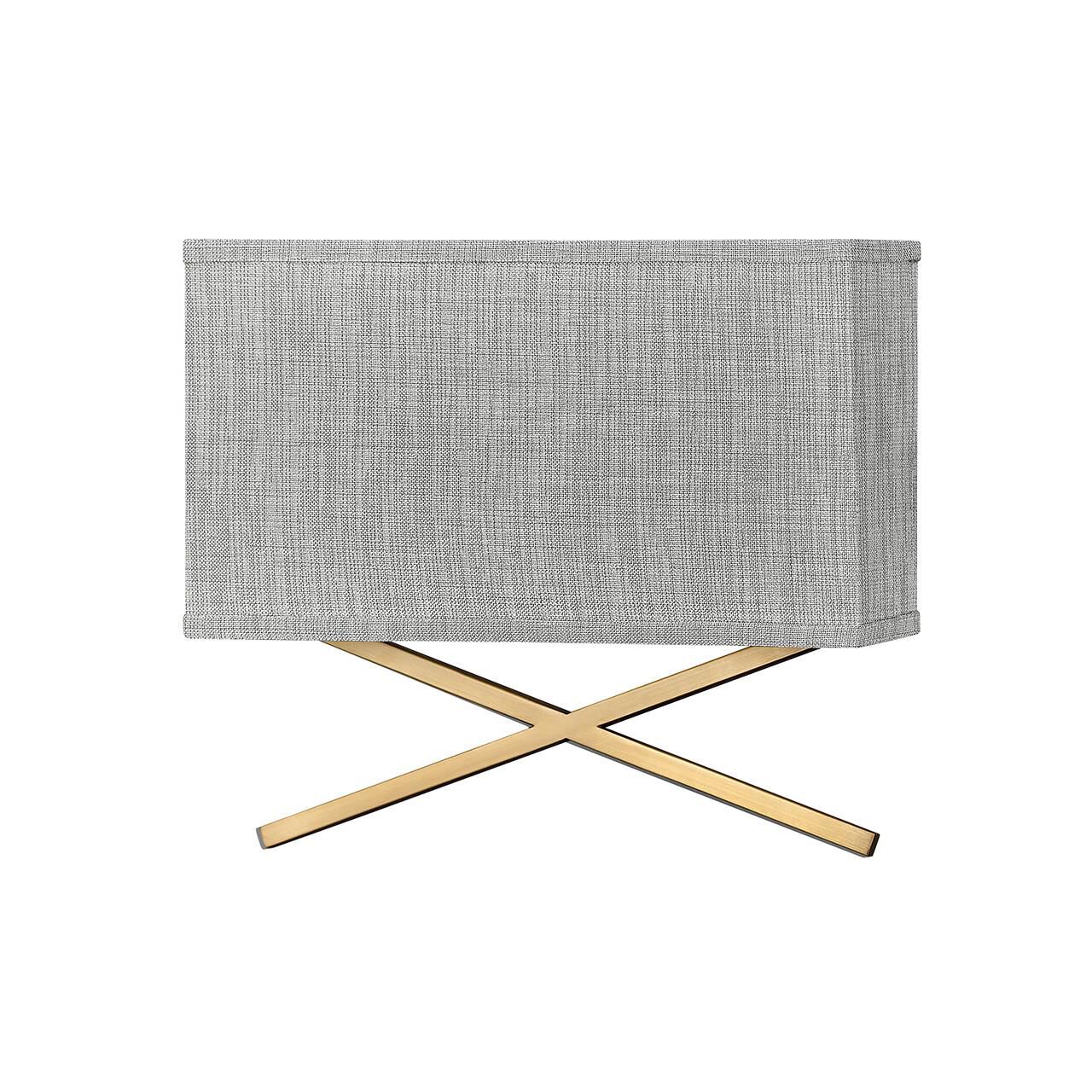 Shown in Heritage Brass finish and Heathered Gray Slub shade