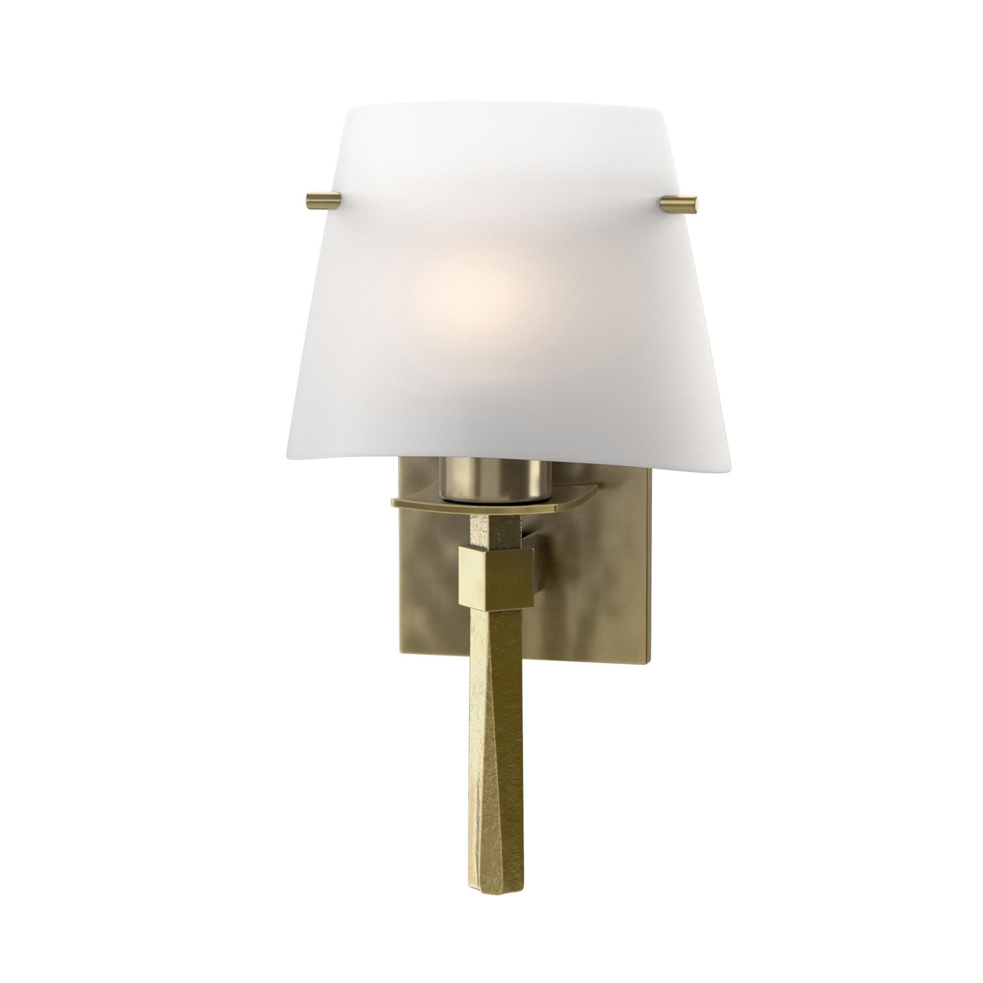 Shown in Modern Brass finish and Opal glass