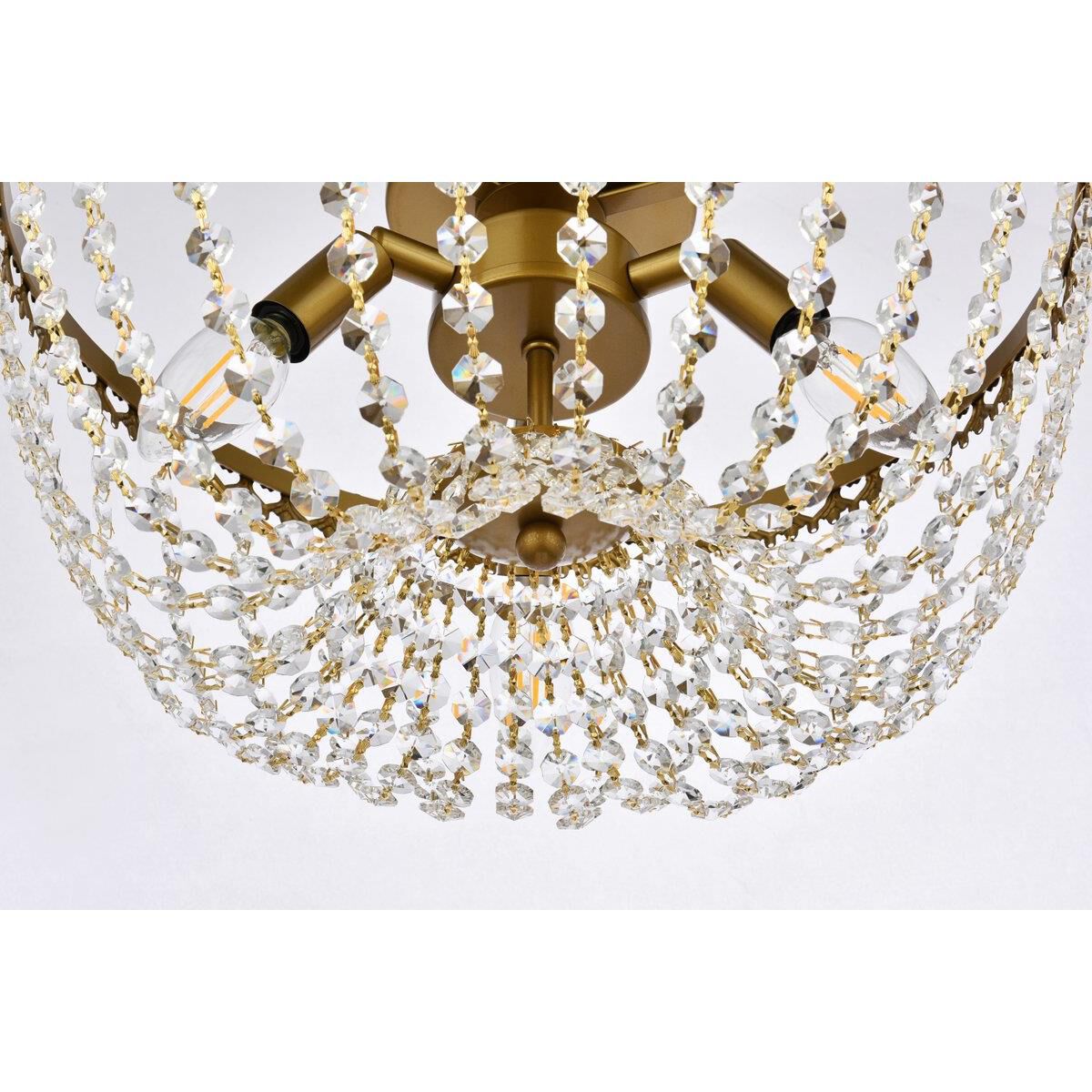 Kylie 16 Inch 3 Light Flush Mount by Elegant Lighting
