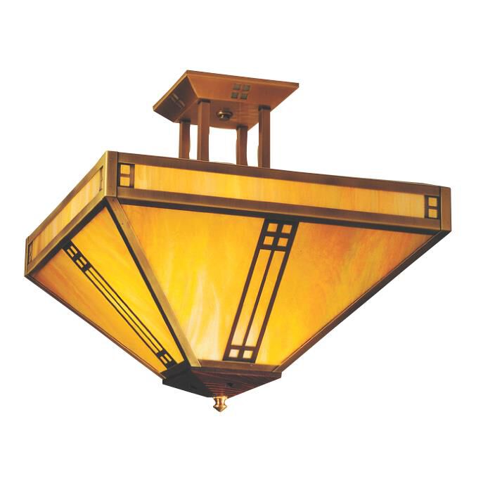 Prairie 15 Inch 4 Light Semi Flush Mount by Arroyo Craftsman