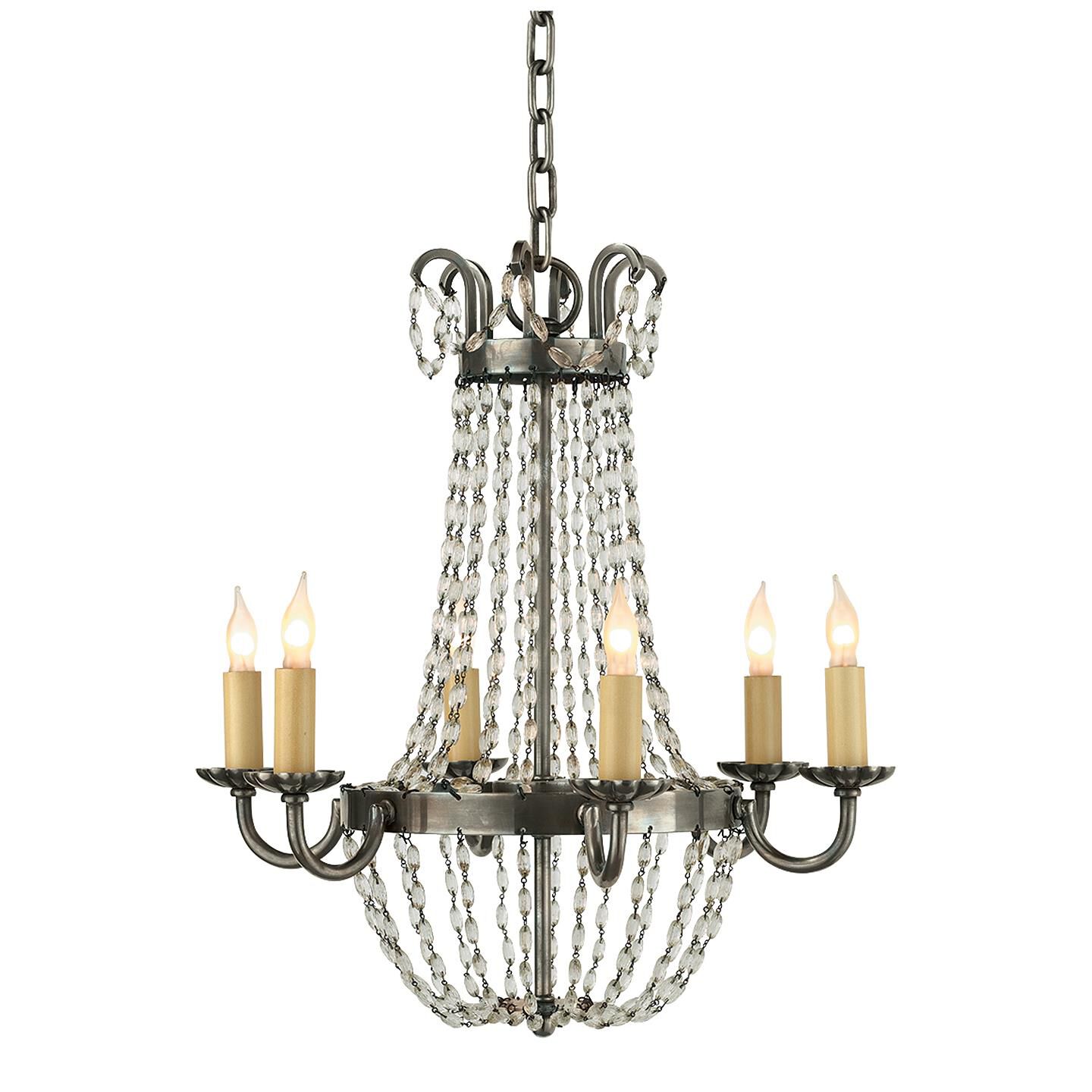 Chapman & Myers Paris Flea Market 16 Inch 6 Light Mini Chandelier by Visual Comfort Signature Collection