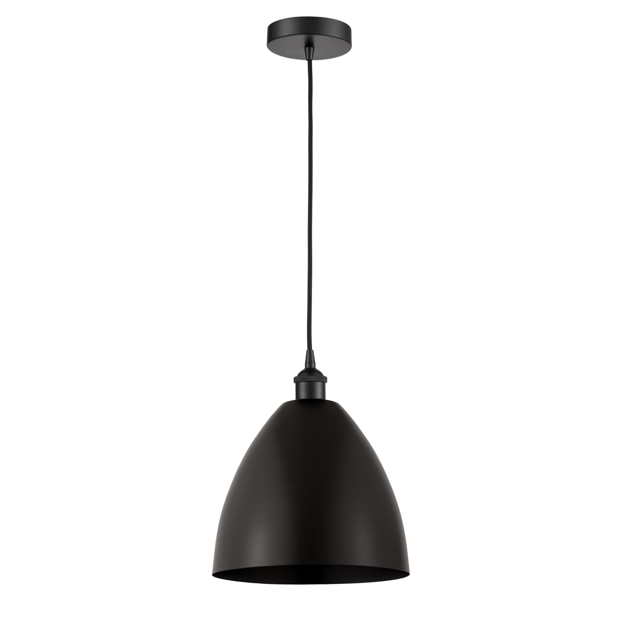 Shown in Matte Black finish and Matte Black Edison Dome shade