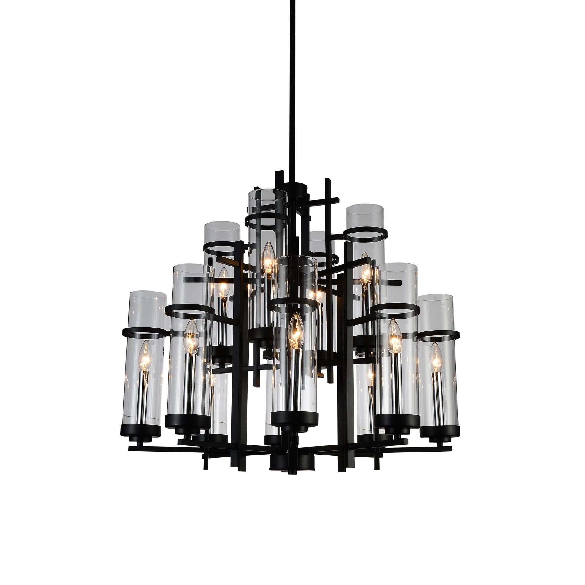 Sierra 30 Inch 12 Light Chandelier by CWI Lighting