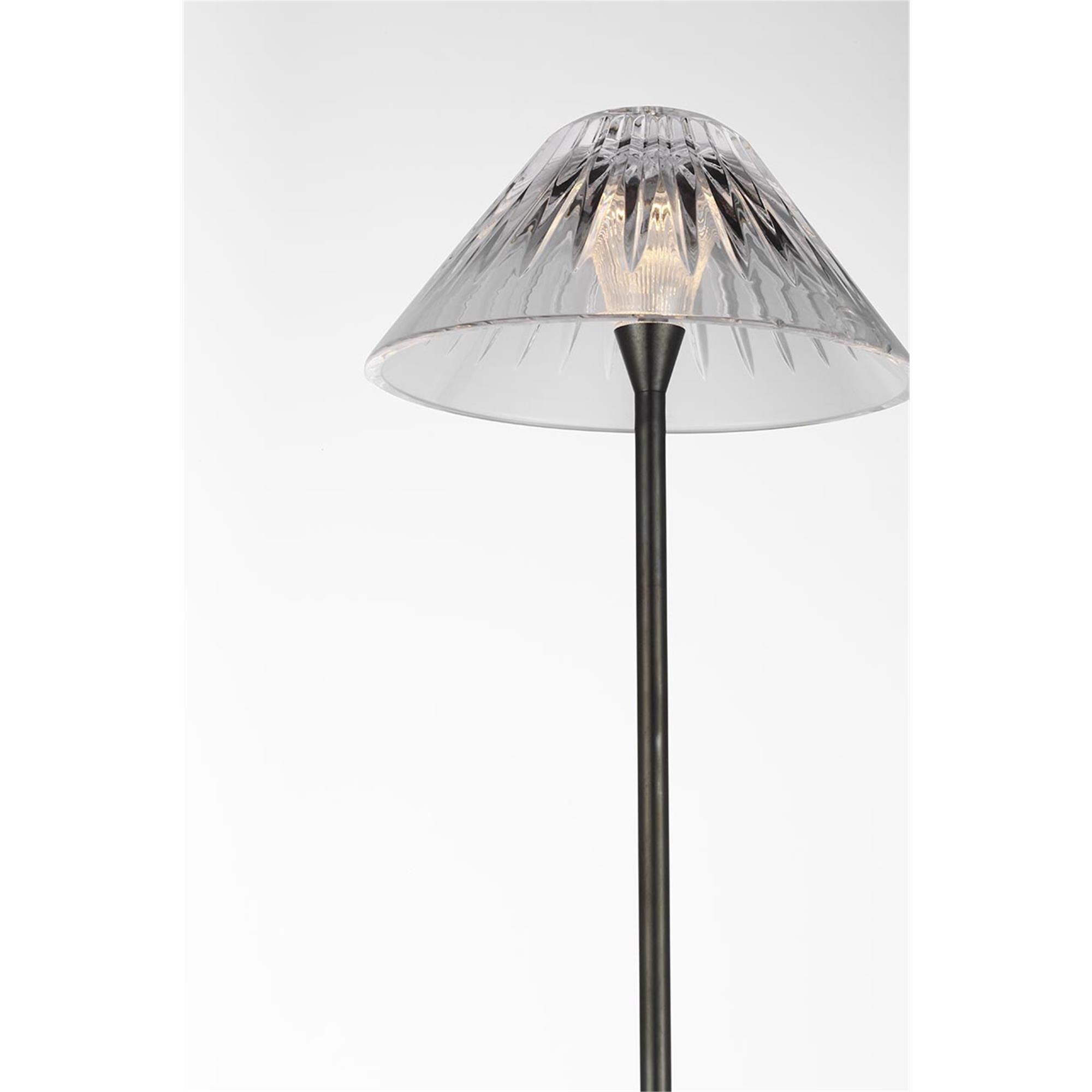 Shown in Bronze finish and Clear crystal