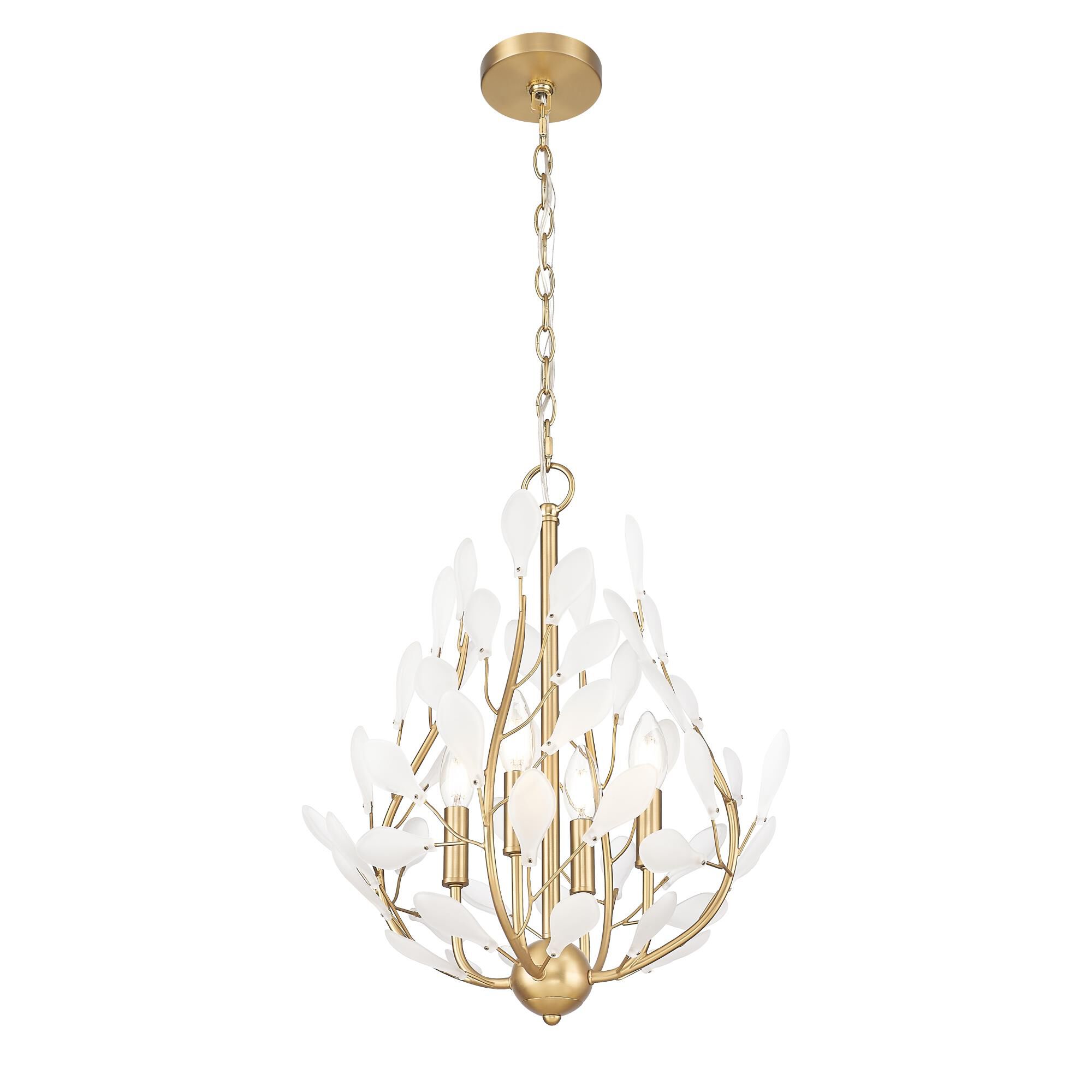 Shown in Modern Gold finish and Frosted glass