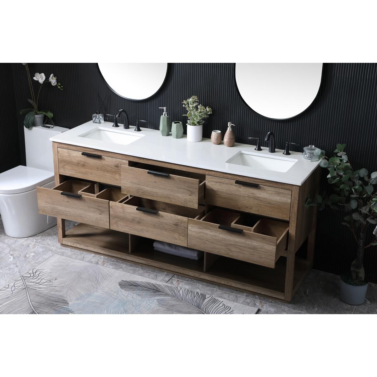 Larkin 72 Inch Bath Vanity by Elegant Decor