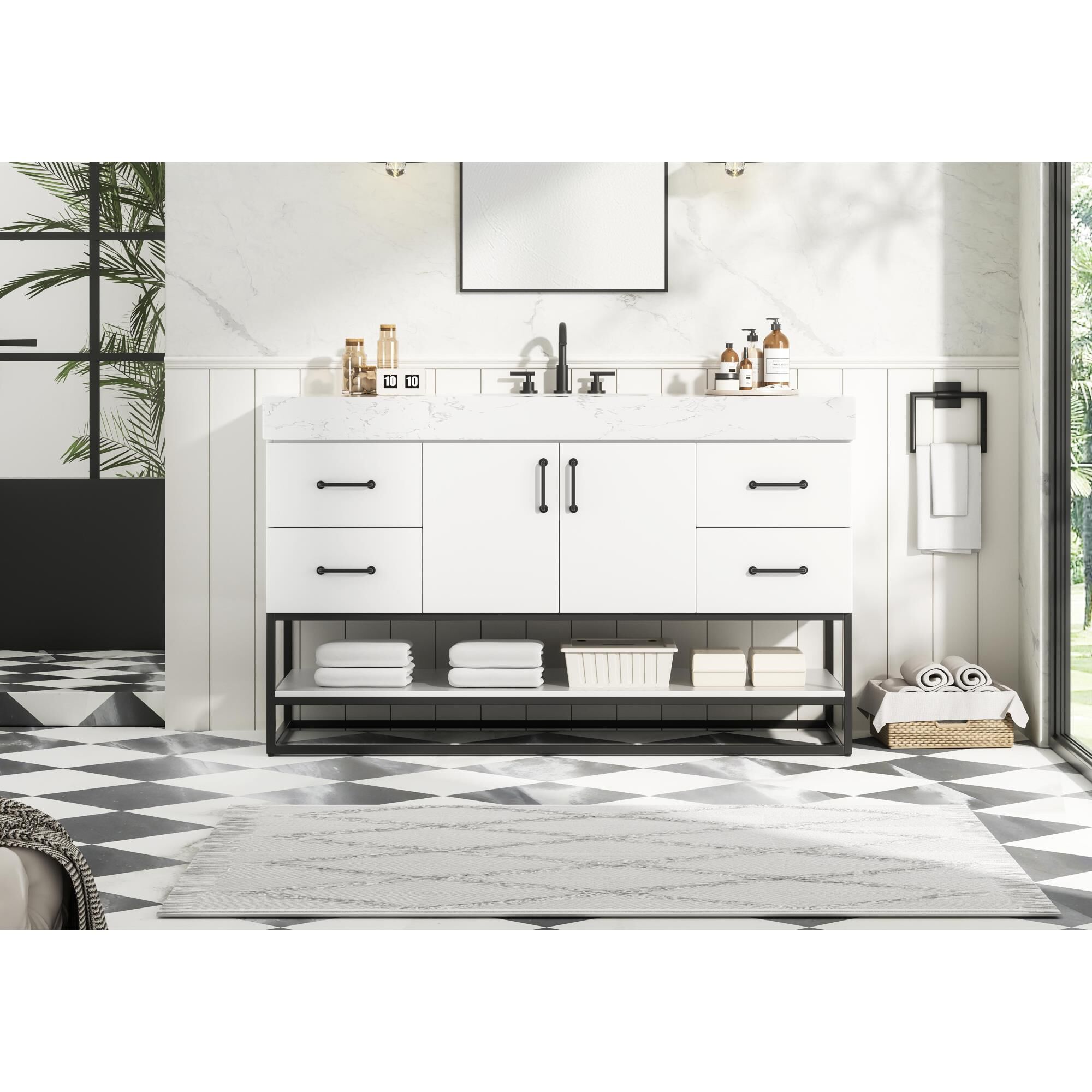 Caroline 54 Inch Bath Vanity by Elegant Dcor