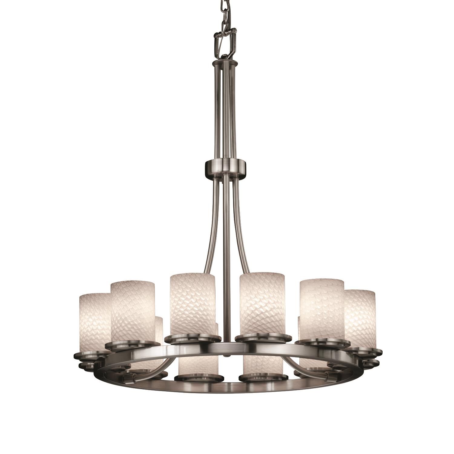 Fusion 28 Inch 12 Light Chandelier by Justice Design Group