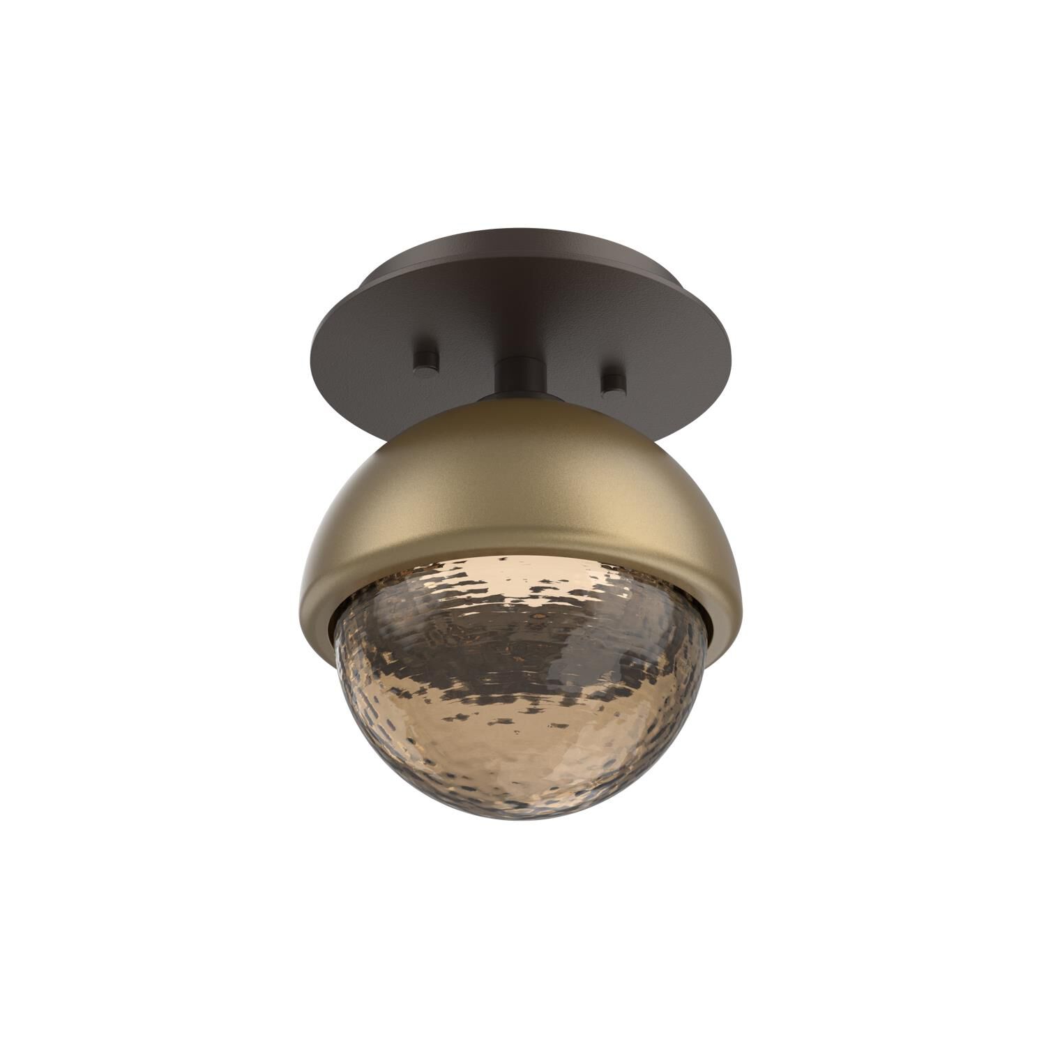 Shown in Flat Bronze finish and Bronze glass and Gilded Brass accent