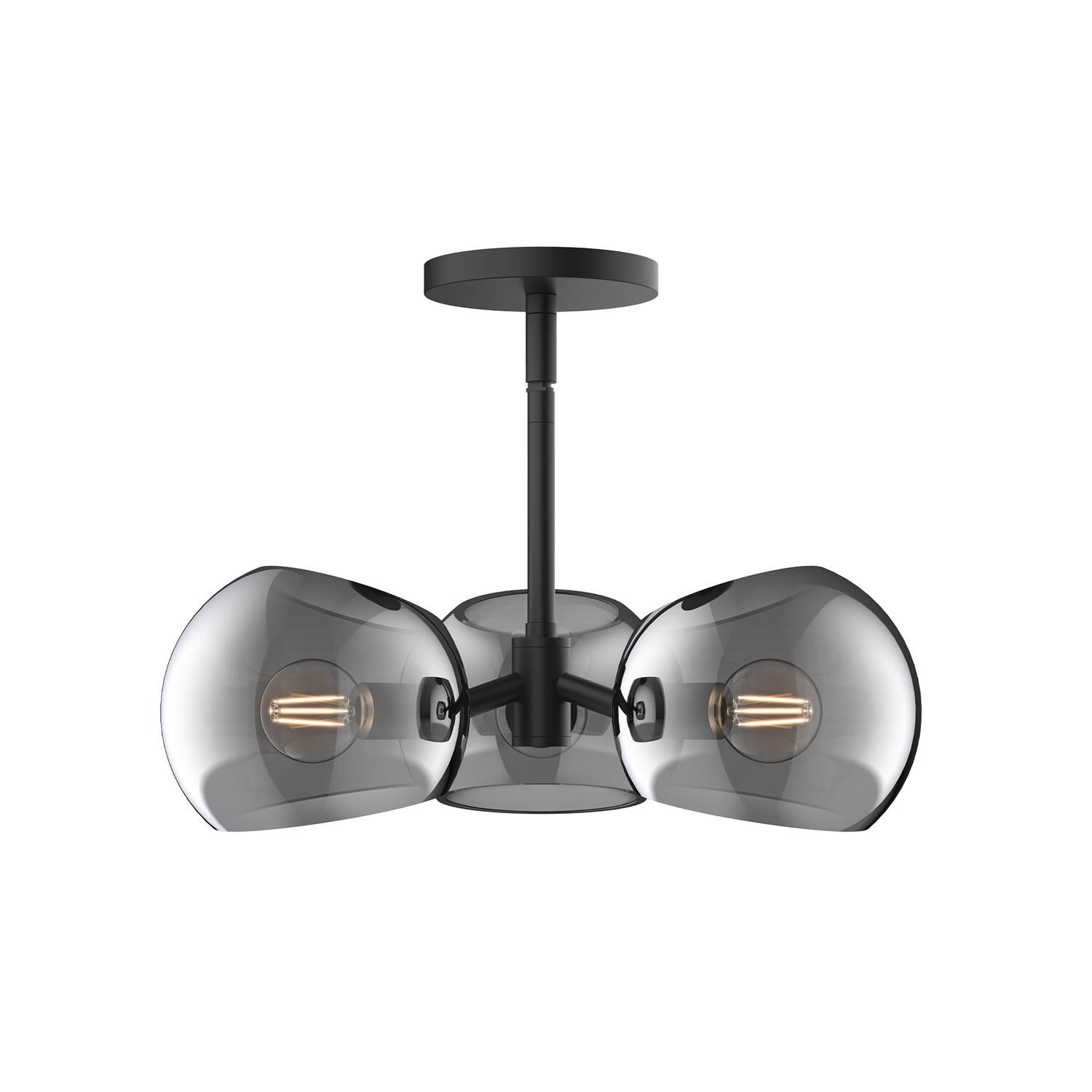 Shown in Matte Black finish and Smoked Solid glass