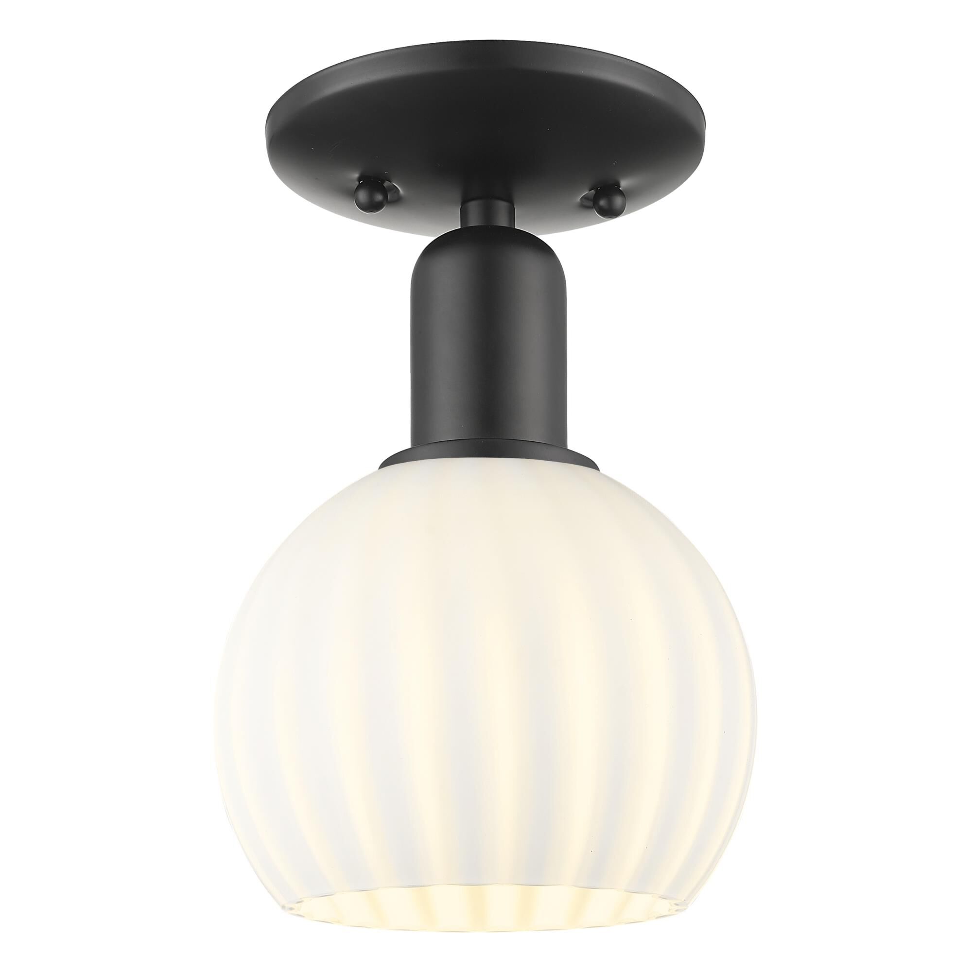 Bruno Marashlian White Venetian 6 Inch Semi Flush Mount by Innovations Lighting