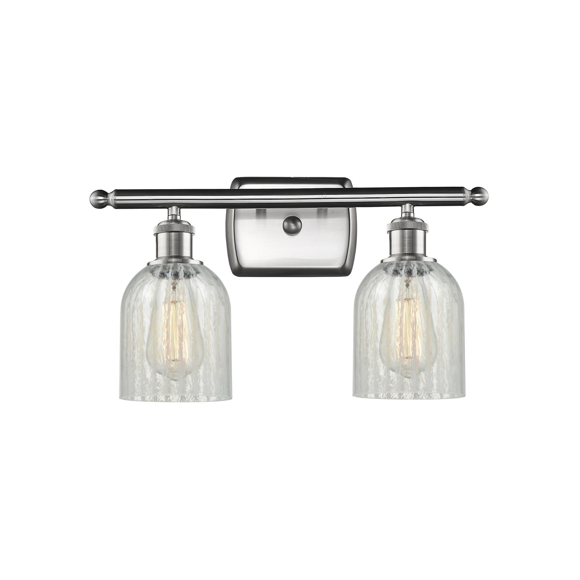 Shown in Brushed Satin Nickel finish and Mouchette glass