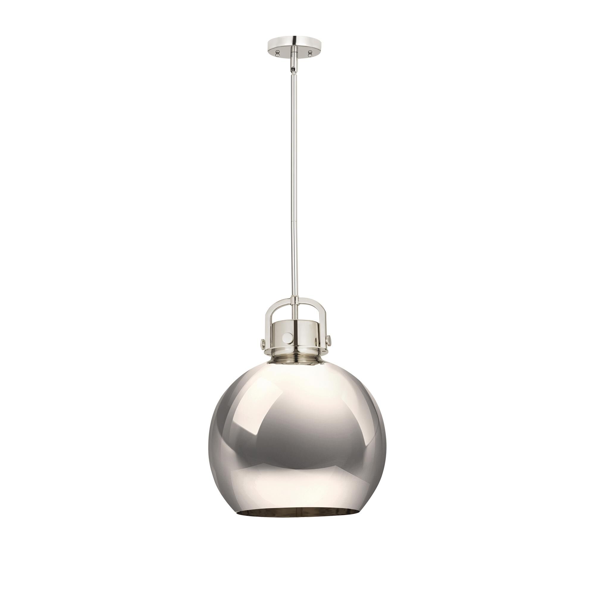 Shown in Polished Nickel finish and Polished Nickel Steel shade