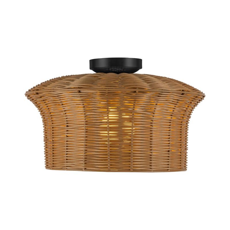 Hae Jung Roe Kai 16 Inch Semi Flush Mount by Alora Mood