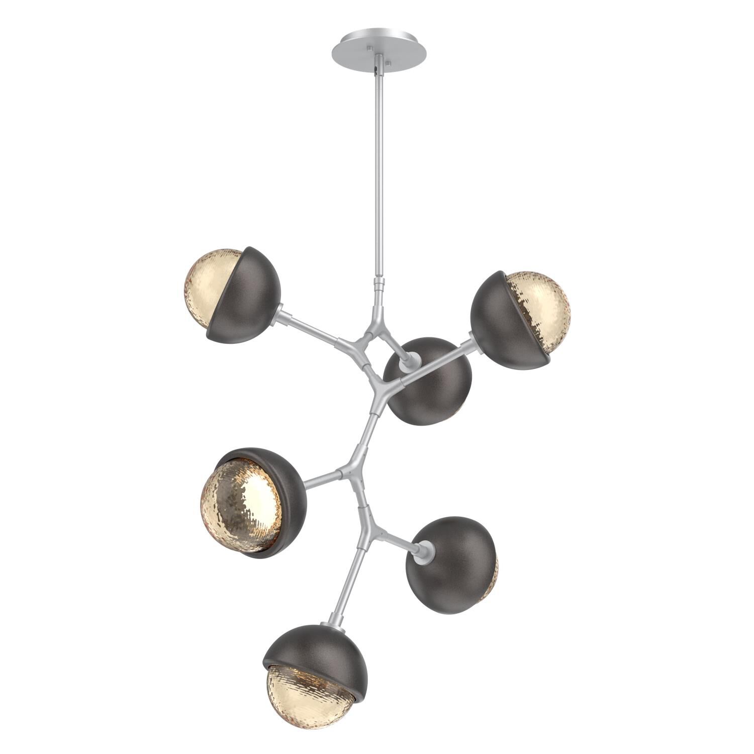 Shown in Classic Silver finish and Amber glass and Graphite accent