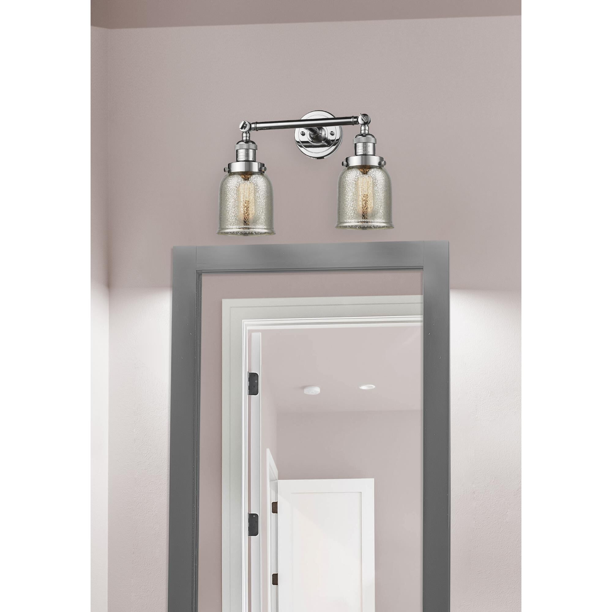 Shown in Polished Chrome finish and Silver Mercury glass