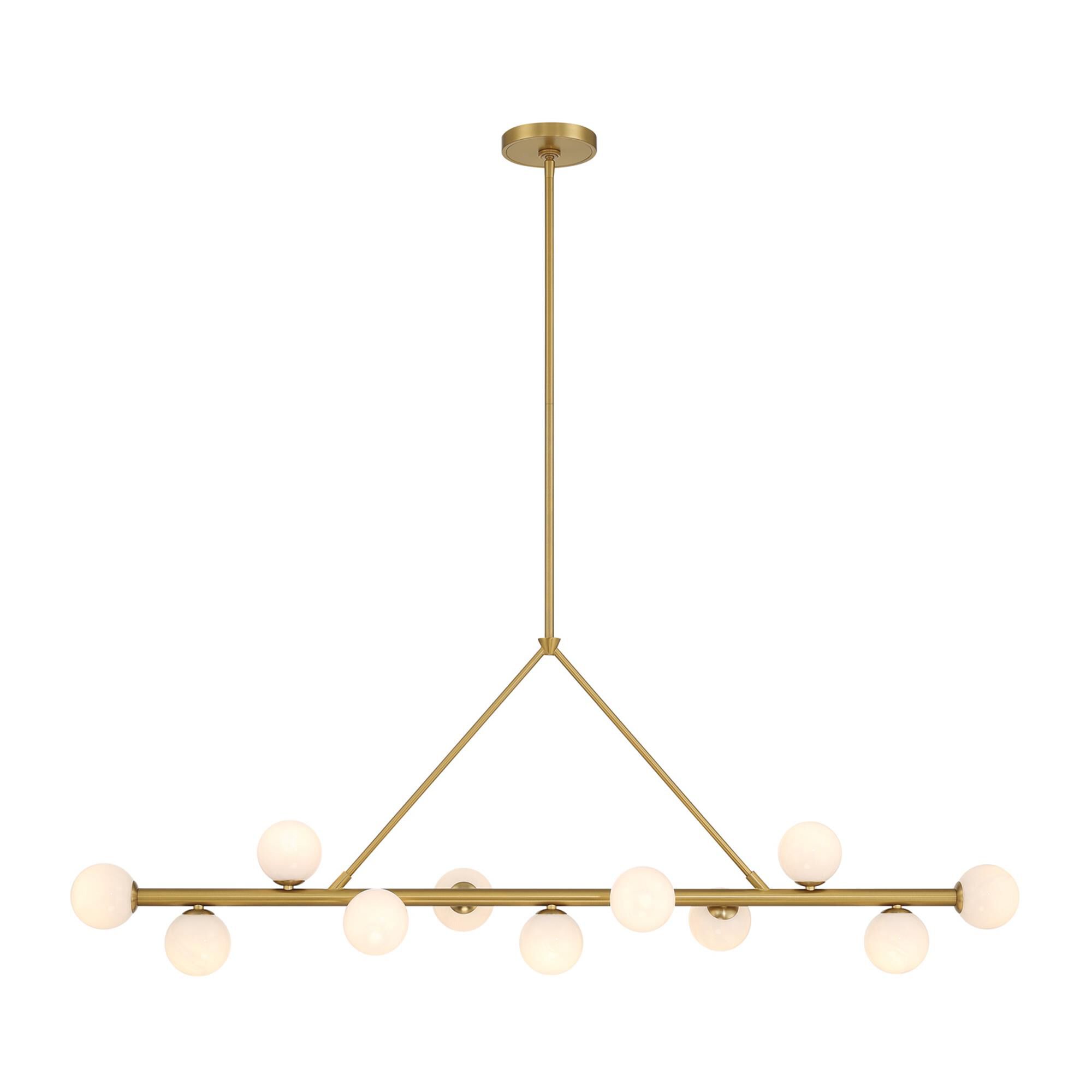 Shown in Luxe Gold finish and Strie glass and Strie Glass shade