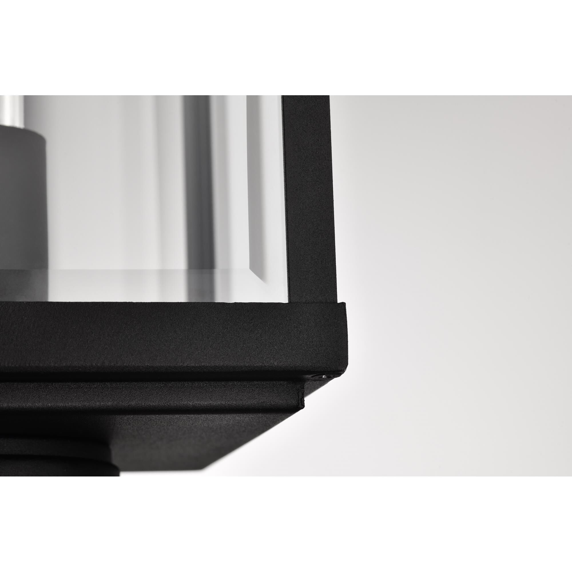 Shown in Sand Black finish and Clear Beveled glass