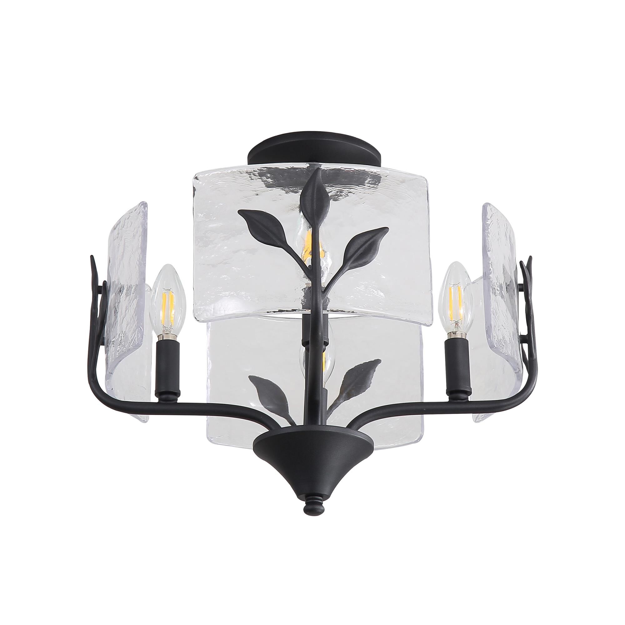 Shown in Natural Black finish and Clear glass