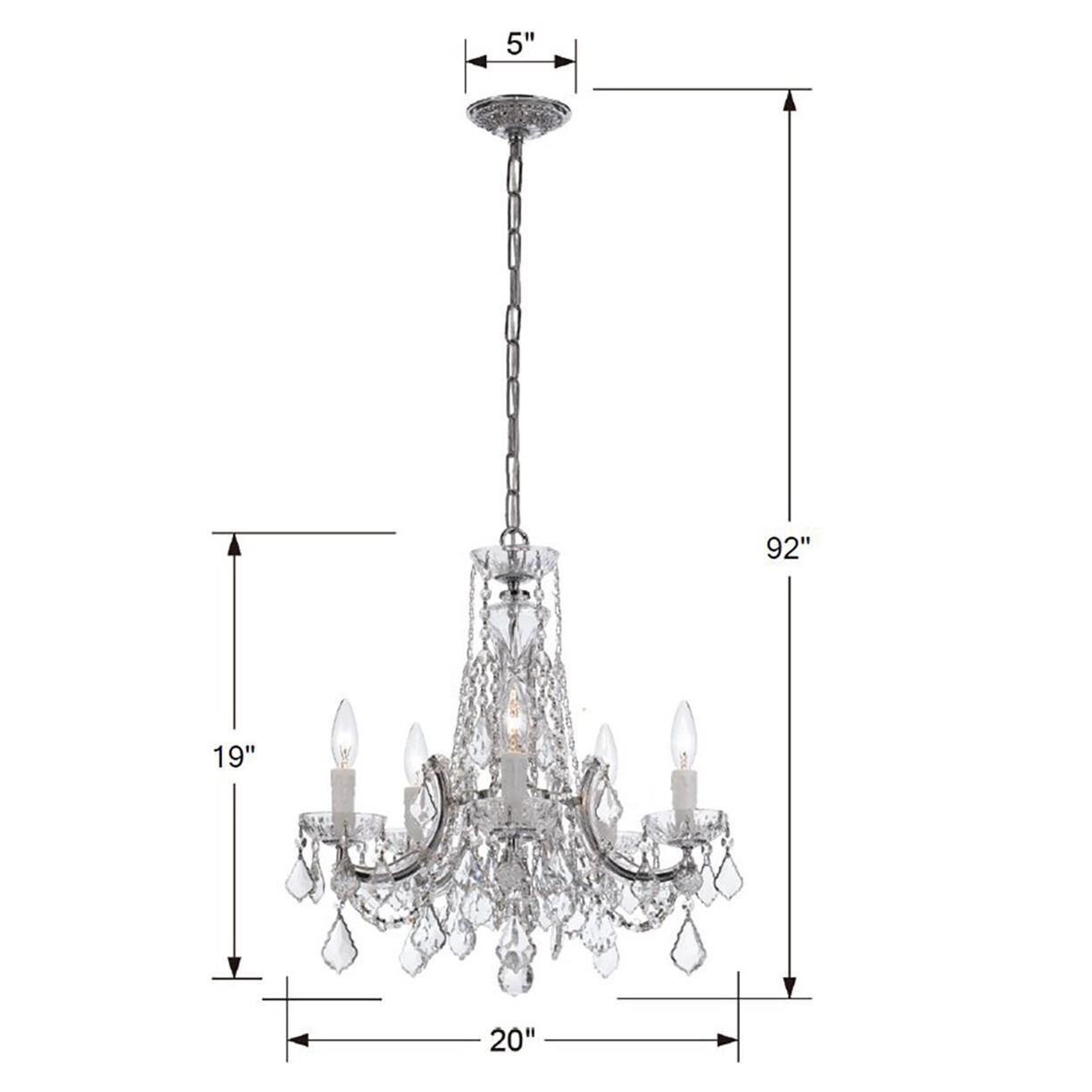 Maria Theresa 20 Inch 5 Light Mini Chandelier by Crystorama