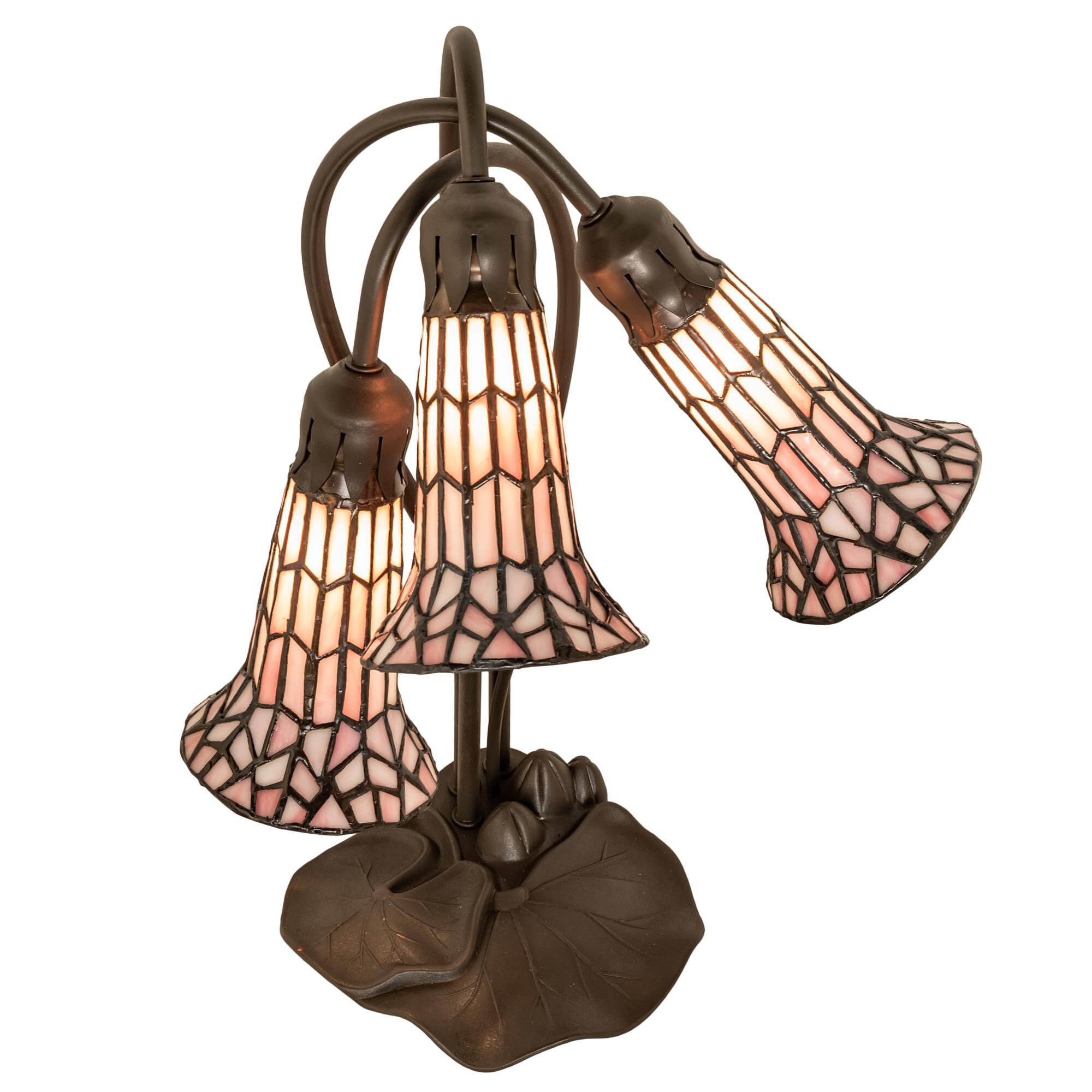 Stained Glass Pond Lily 16 Inch Accent Lamp by Meyda Lighting
