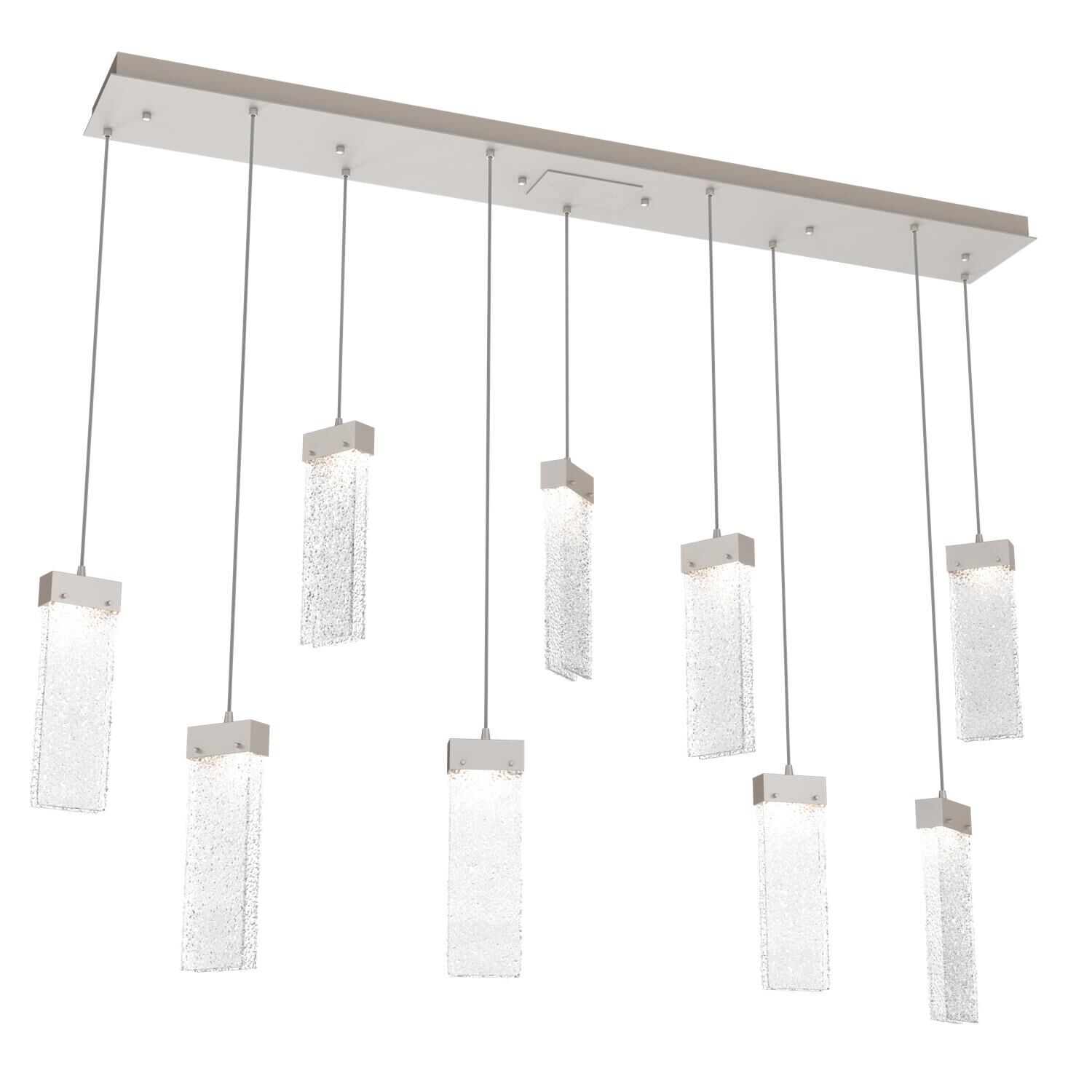 Shown in Metallic Beige Silver finish and Clear Rimelight glass