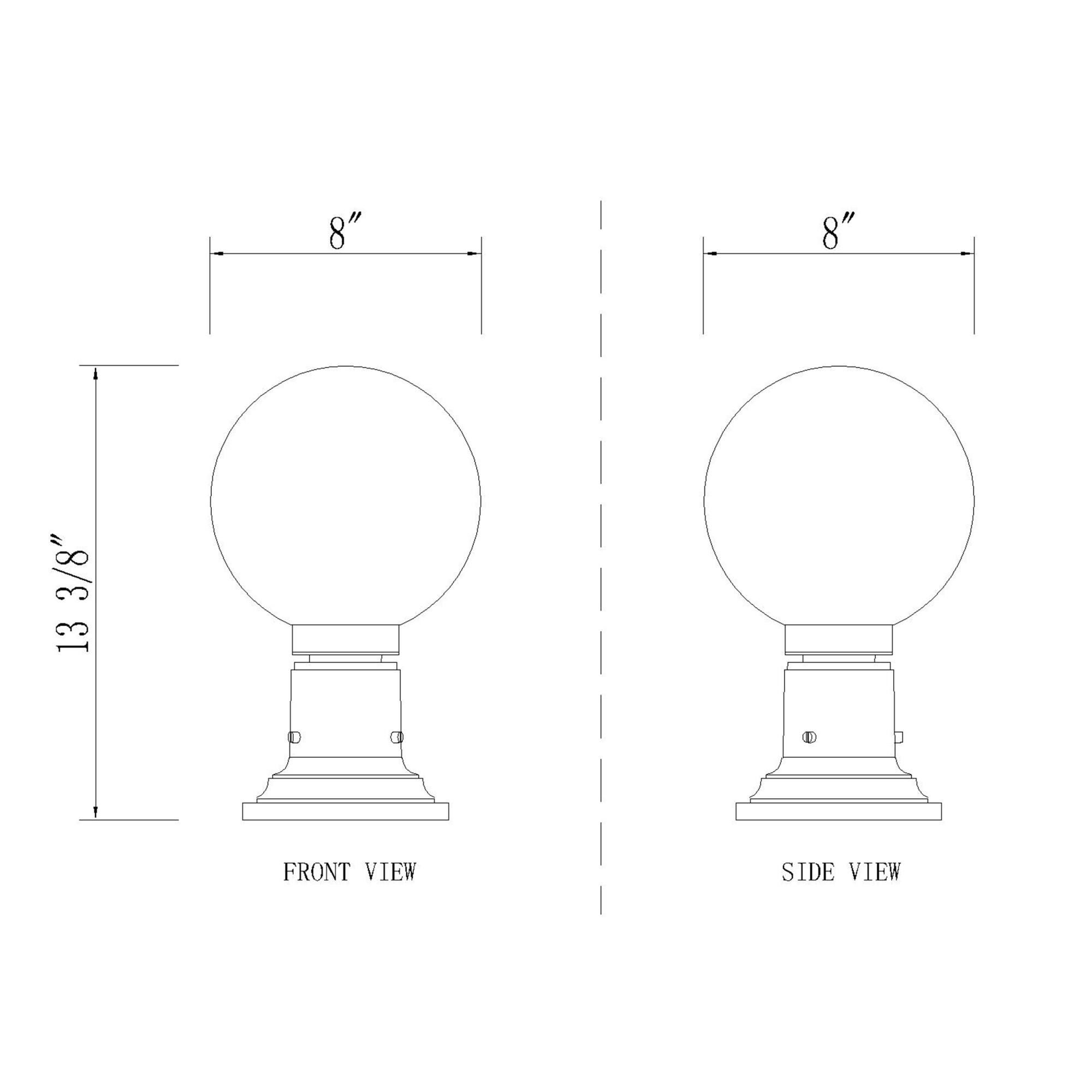 Z-Lite Laurent 13 Inch Tall Outdoor Pier Lamp