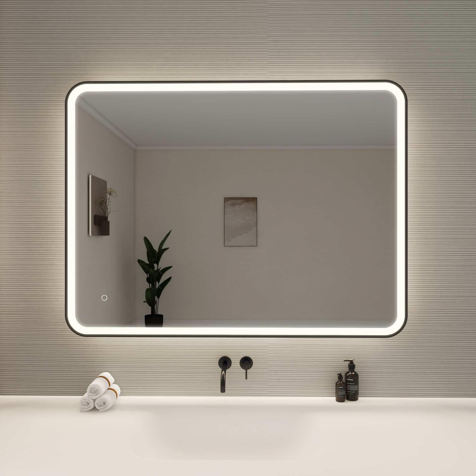 Harmoni 48 Inch Round LED Lighted Mirror by Elegant Decor