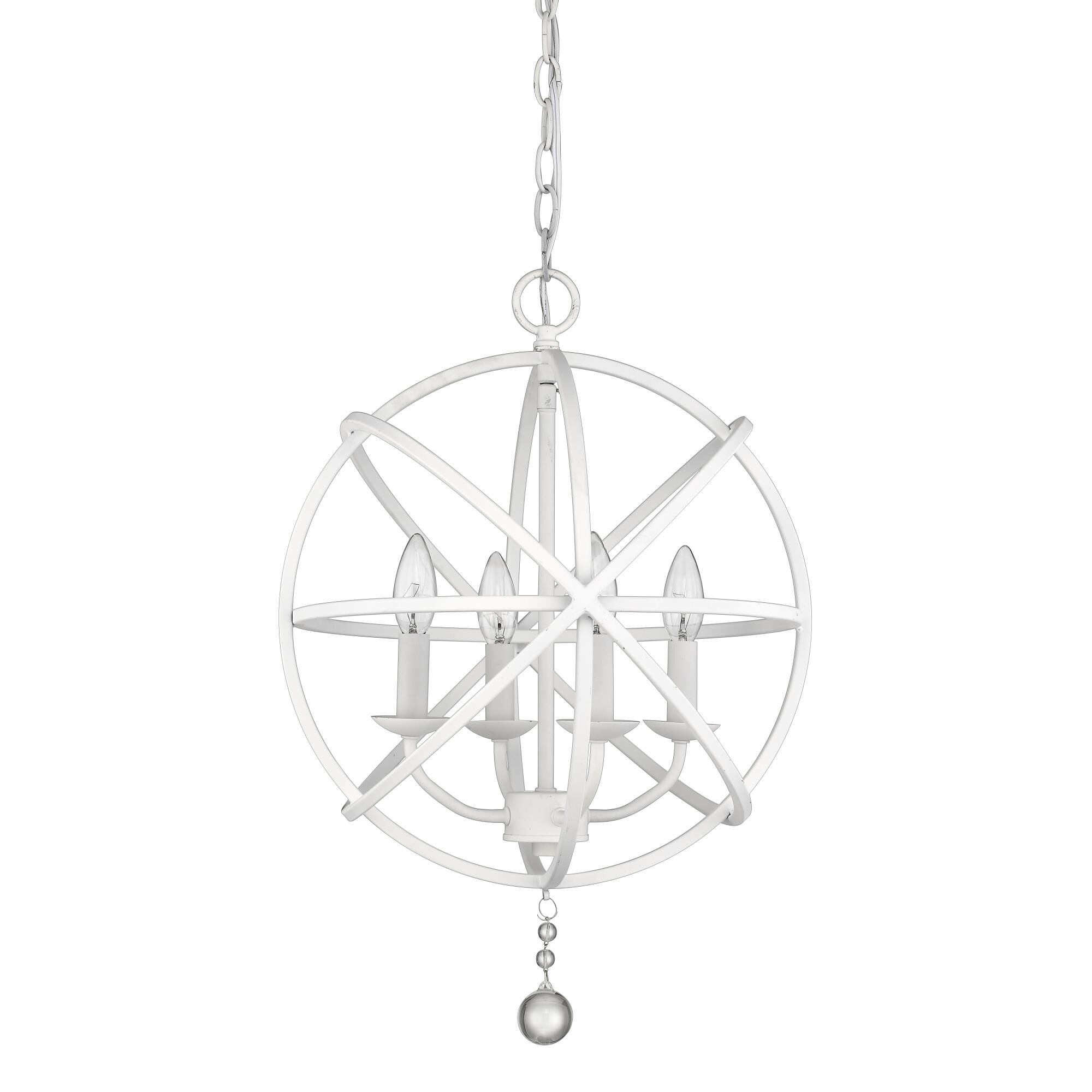 Shown in Matte White finish and --- glass and --- shade