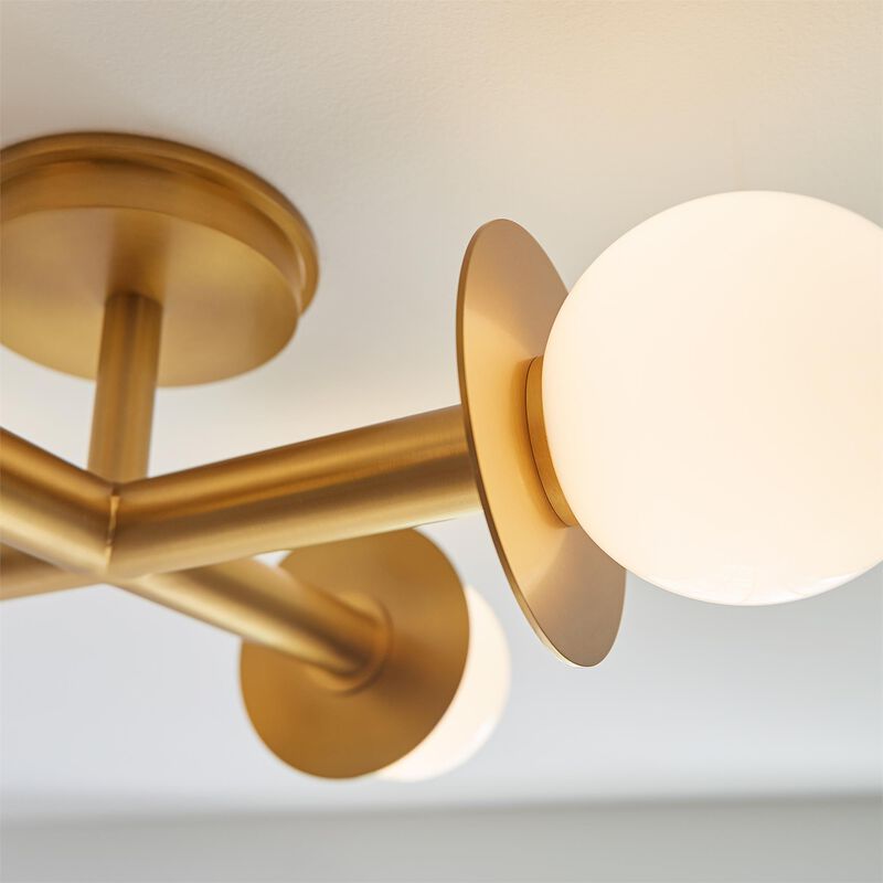Kelly Wearstler Nodes 18 Inch 4 Light Semi Flush Mount by Visual Comfort Studio