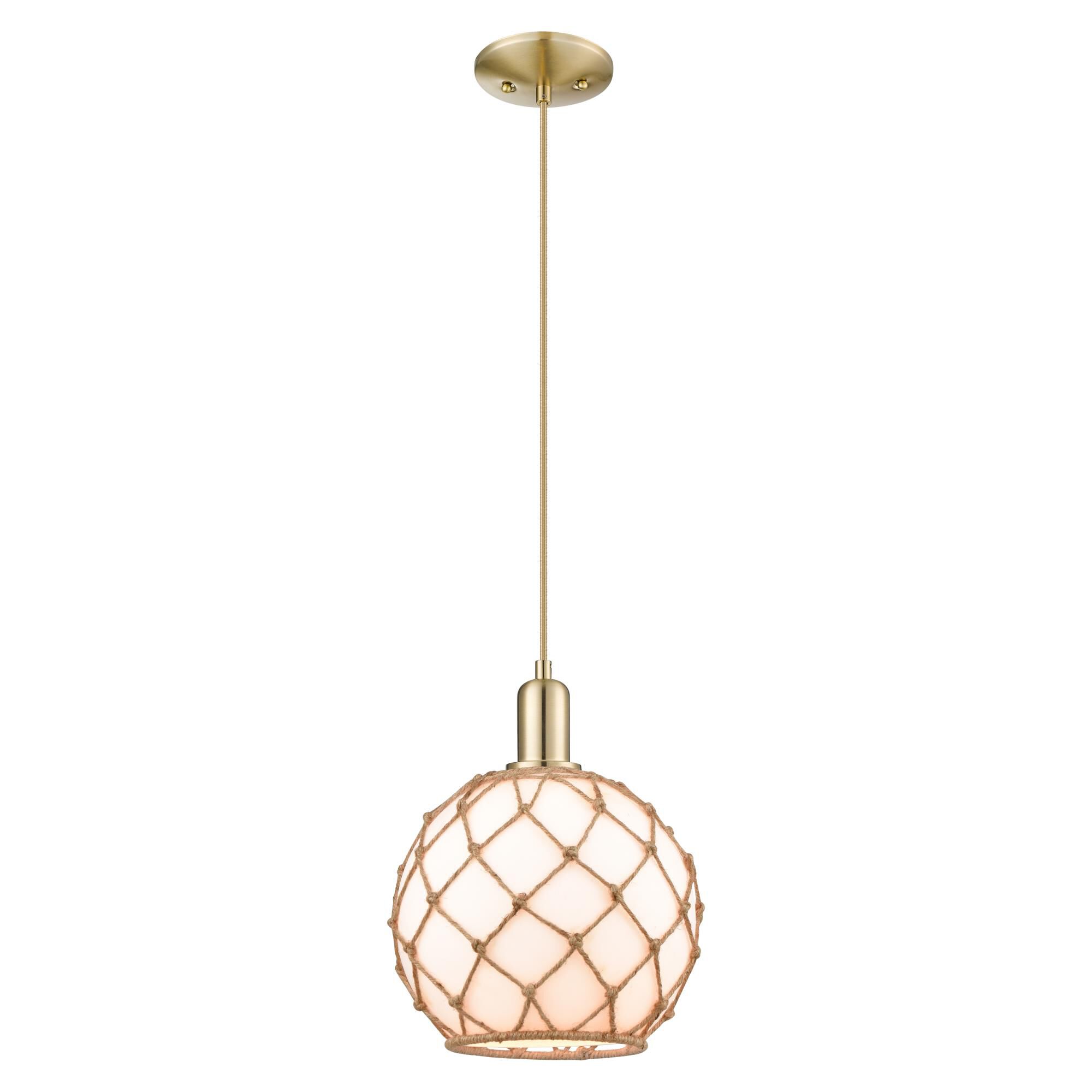 Bruno Marashlian Farmhouse Rope 10 Inch Mini Pendant by Innovations Lighting