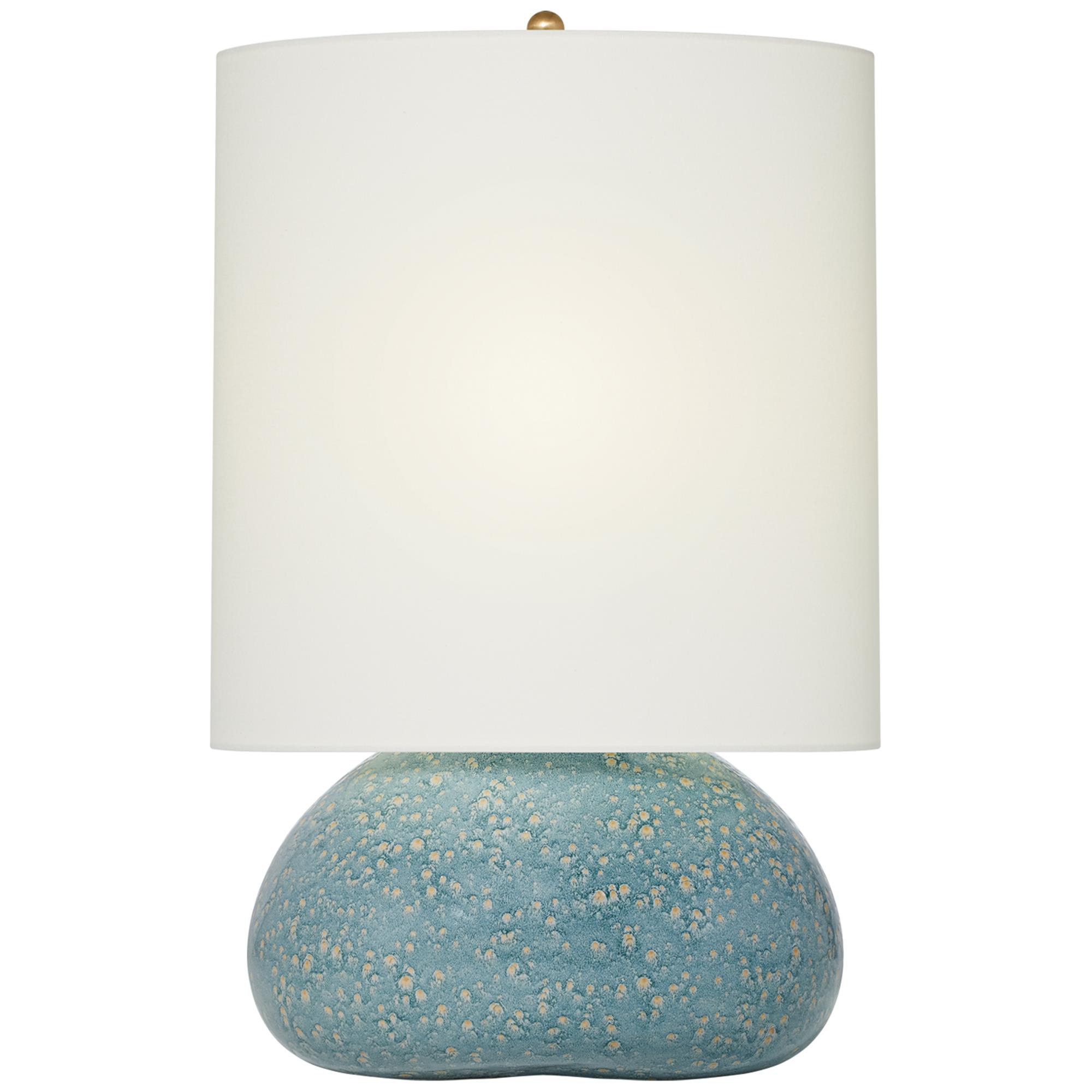Shown in Blue Lagoon finish and Linen shade