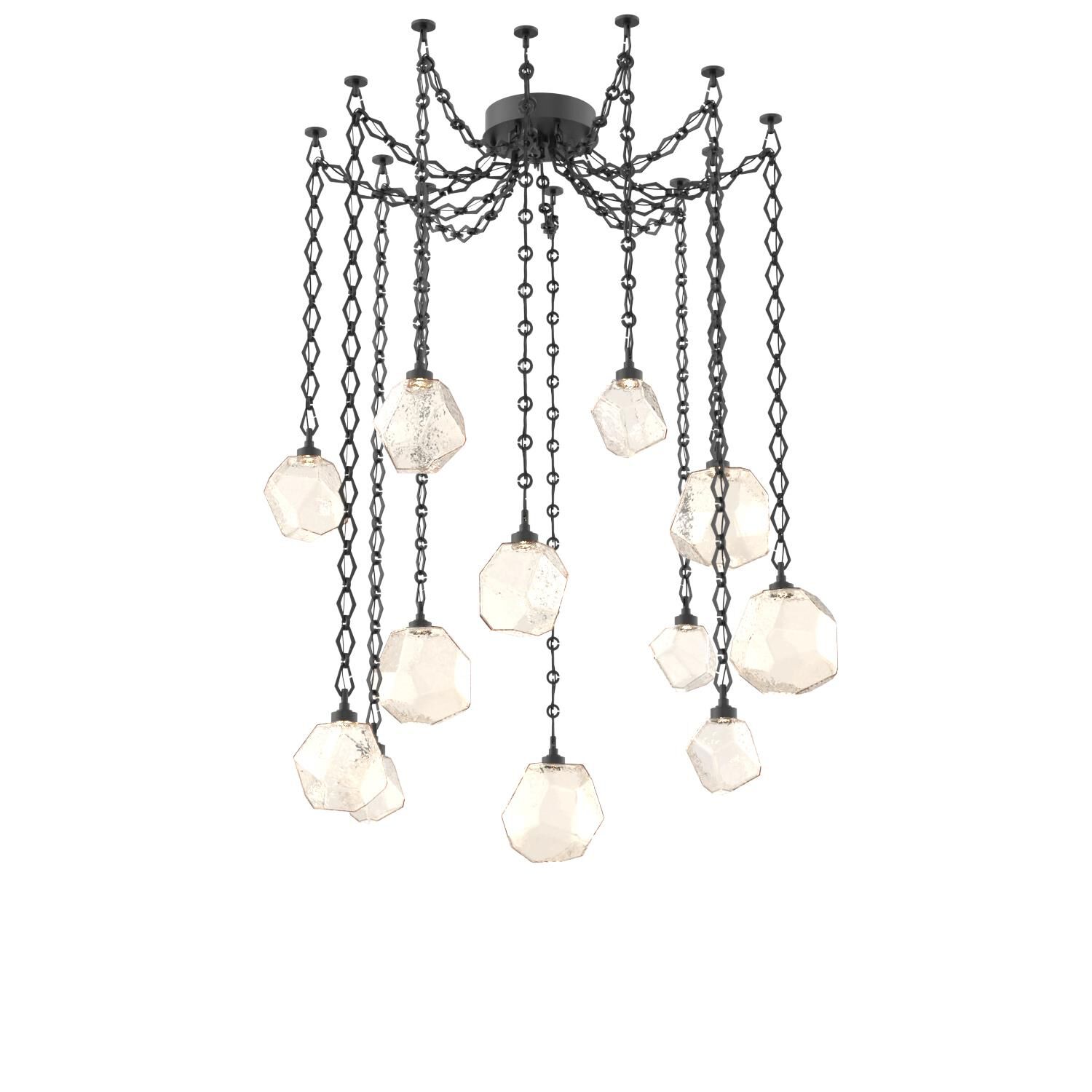 Levi Wilson Gem 17 Inch Multi Pendant Light by Hammerton Studio