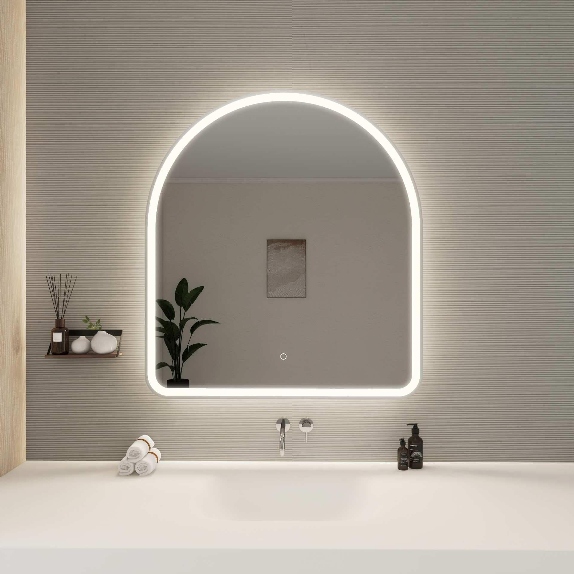Harmoni 42 Inch Arched LED Lighted Mirror by Elegant Decor