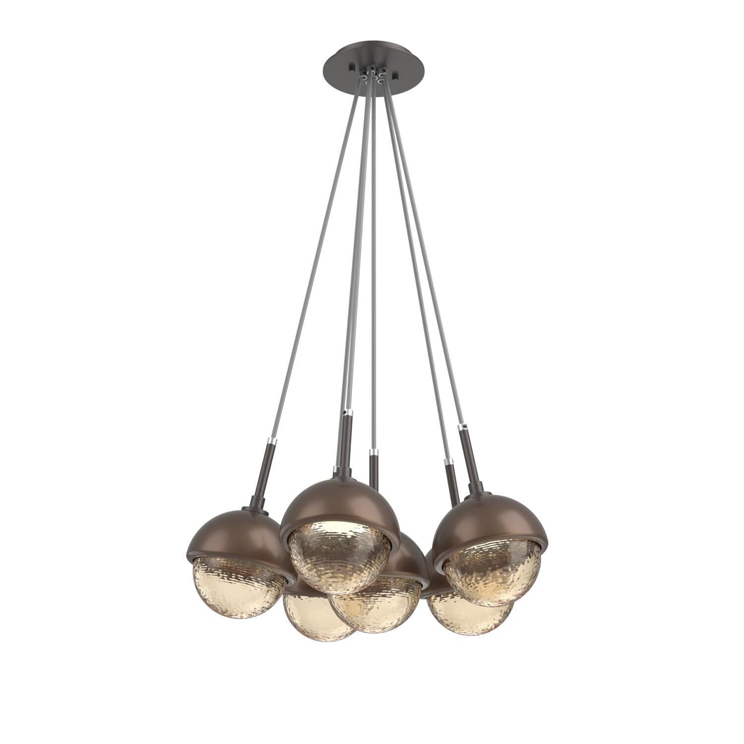 Levi Wilson Cabochon 19 Inch Multi Pendant Light by Hammerton Studio