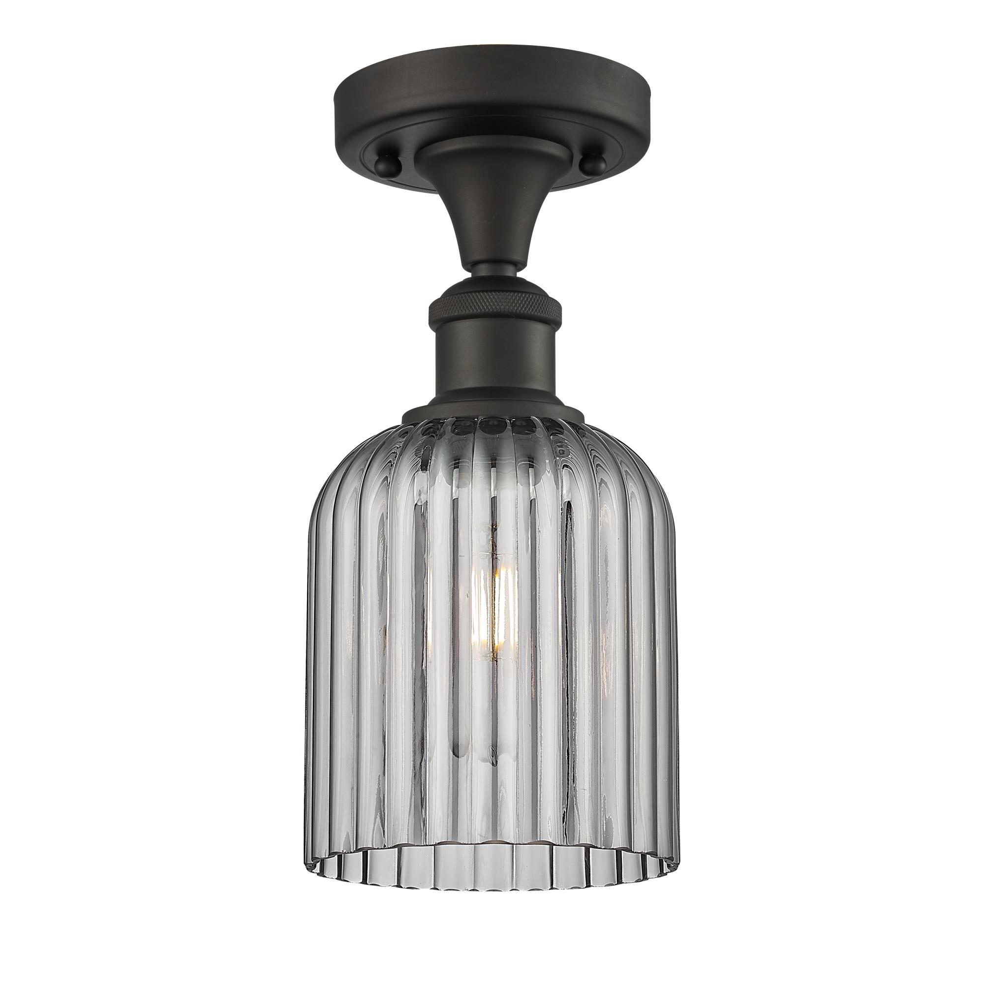 Shown in Oil Rubbed Bronze finish and Light Smoke shade