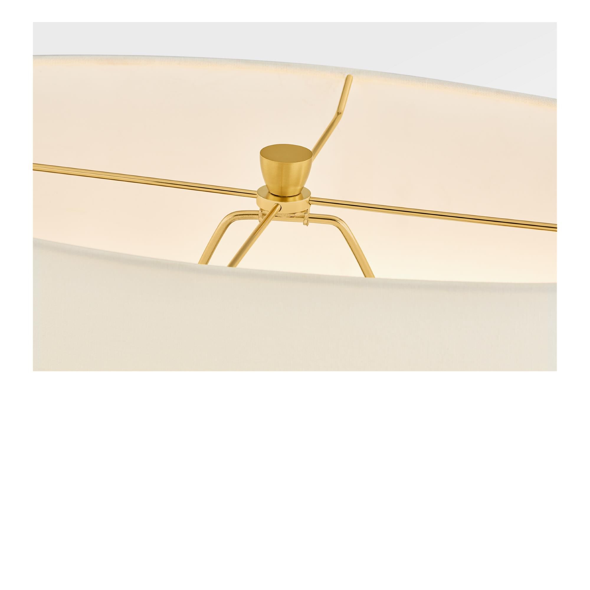 Shown in Green finish and White Linen Fabric shade