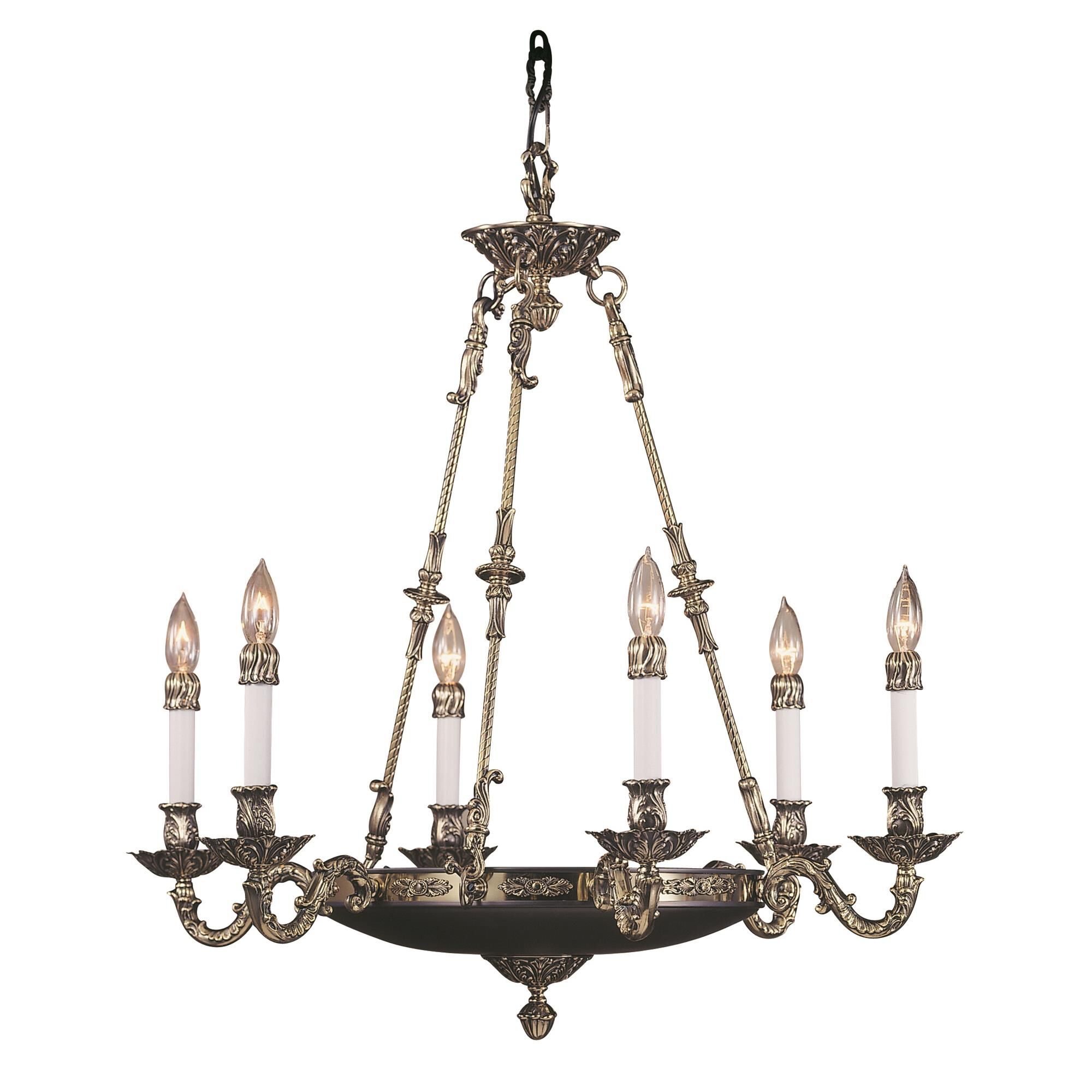Napoleonic 29 Inch 6 Light Chandelier by Framburg