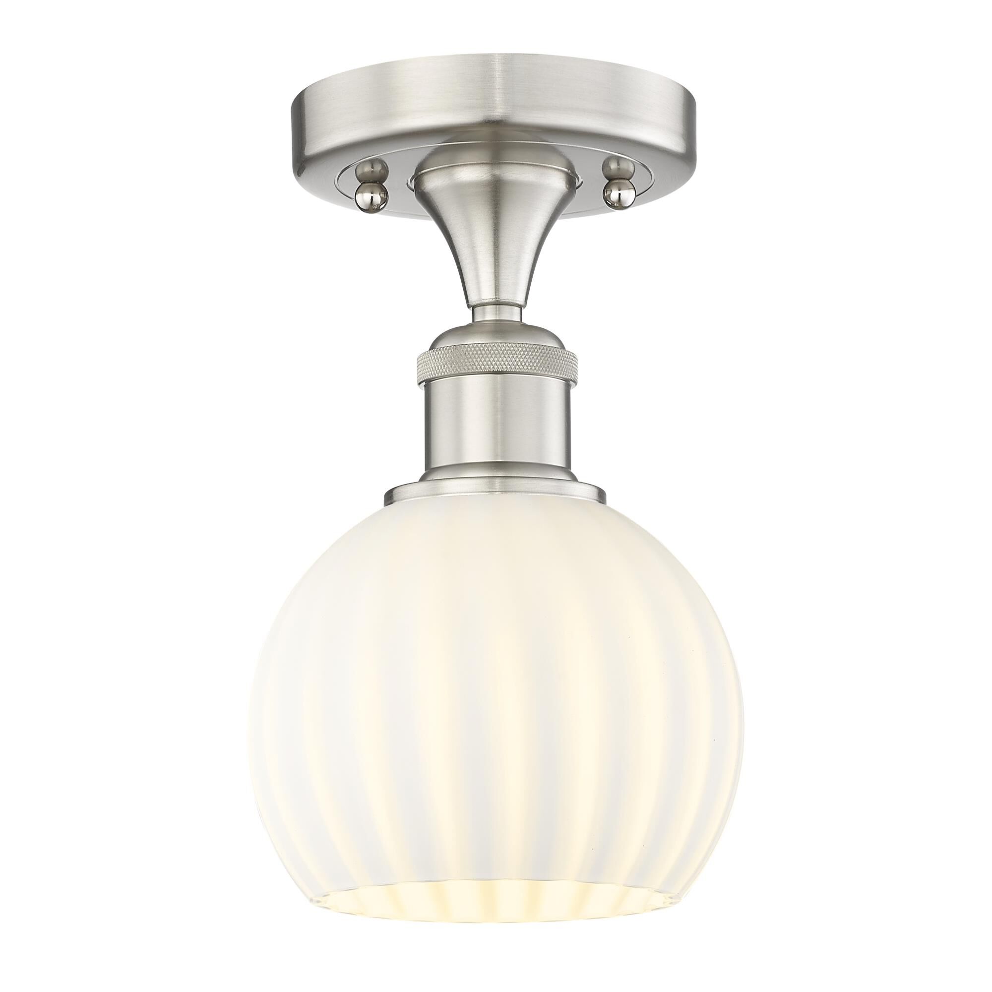 Bruno Marashlian White Venetian 6 Inch Semi Flush Mount by Innovations Lighting