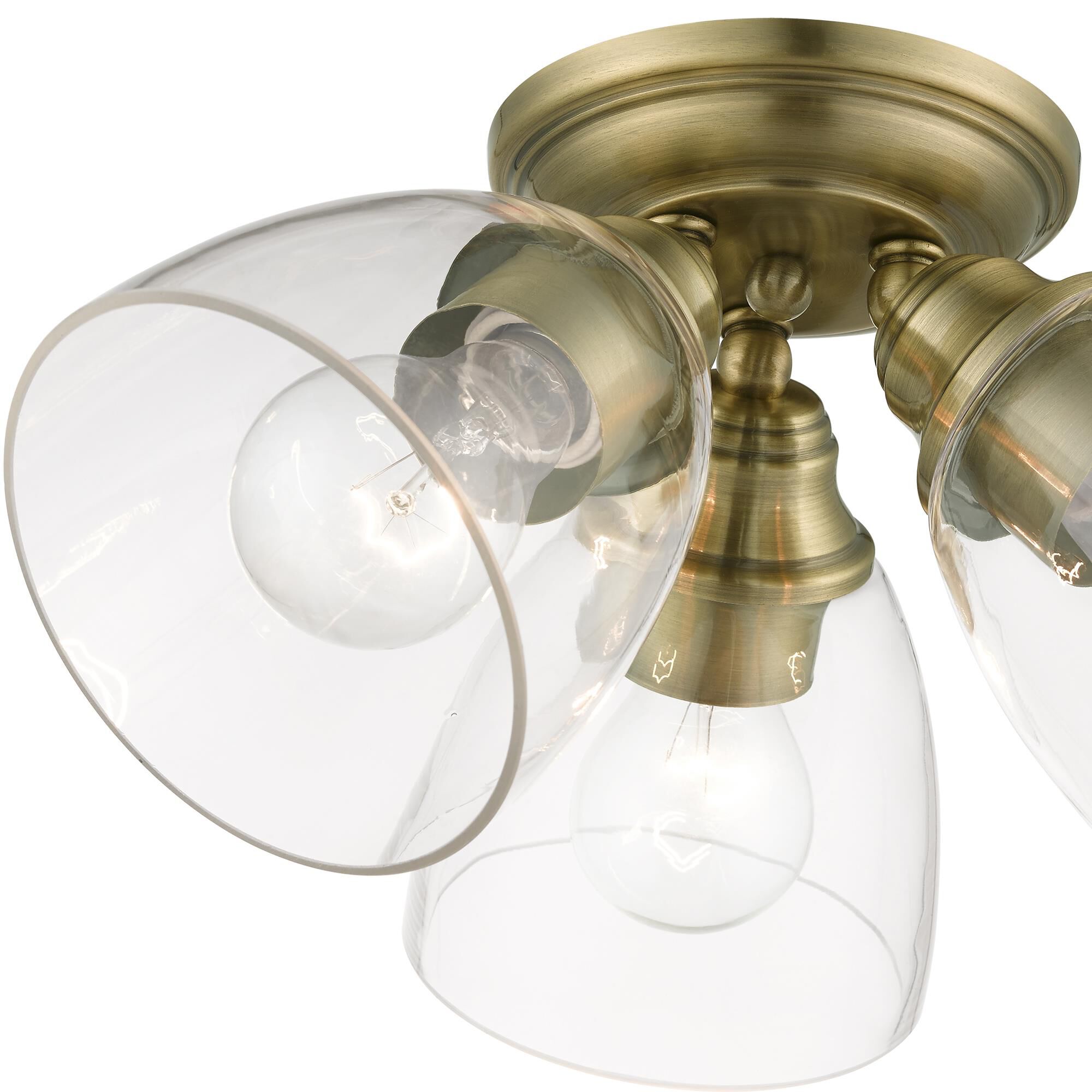 Montgomery 14 Inch 3 Light Semi Flush Mount by Livex Lighting