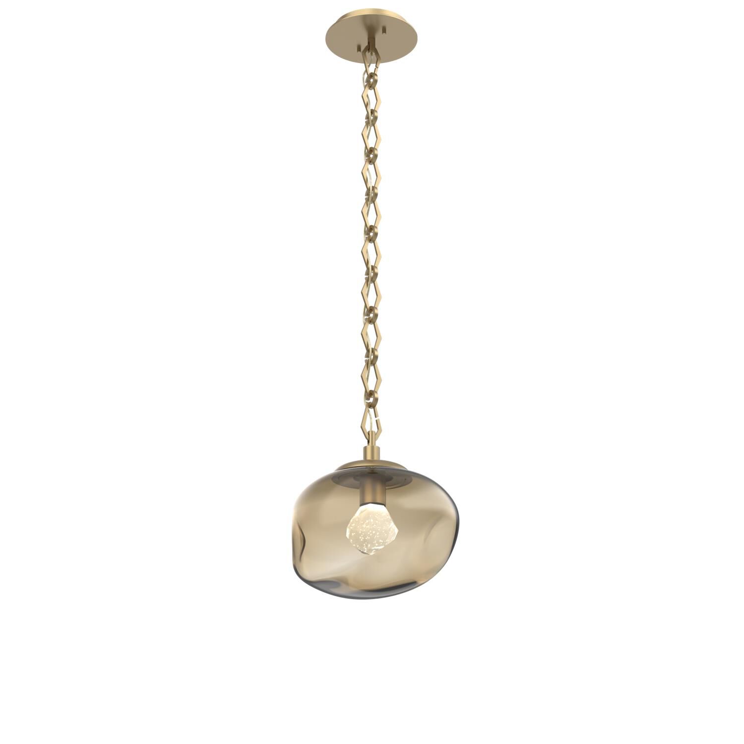 Shown in Gilded Brass finish and Bronze with Faceted Gem glass