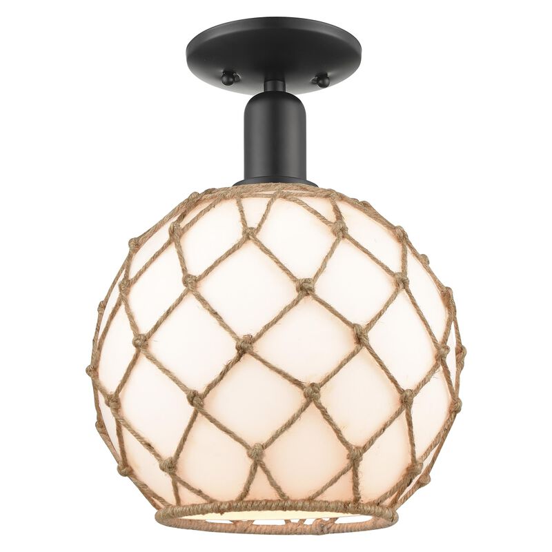Bruno Marashlian Farmhouse Rope 10 Inch Semi Flush Mount by Innovations Lighting